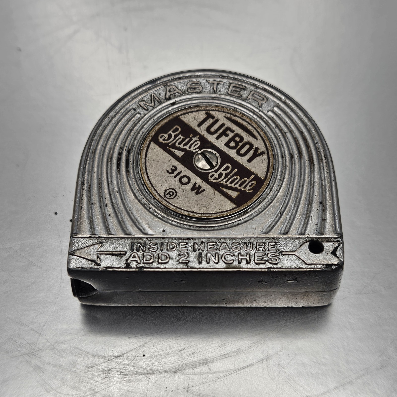 Vintage Master Tufboy 310W Tape Measure – 12 Ft Brite Blade – USA Tool 1940s