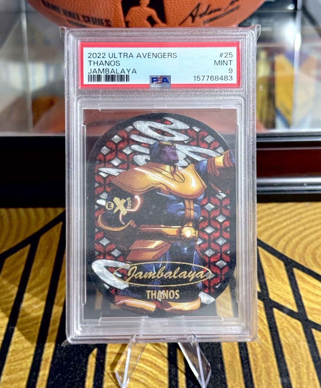 THANOS • 2022 FLEER ULTRA MARVEL | JAMBALAYA SSP 25 Of 30 | PSA 9 | CL VALUE