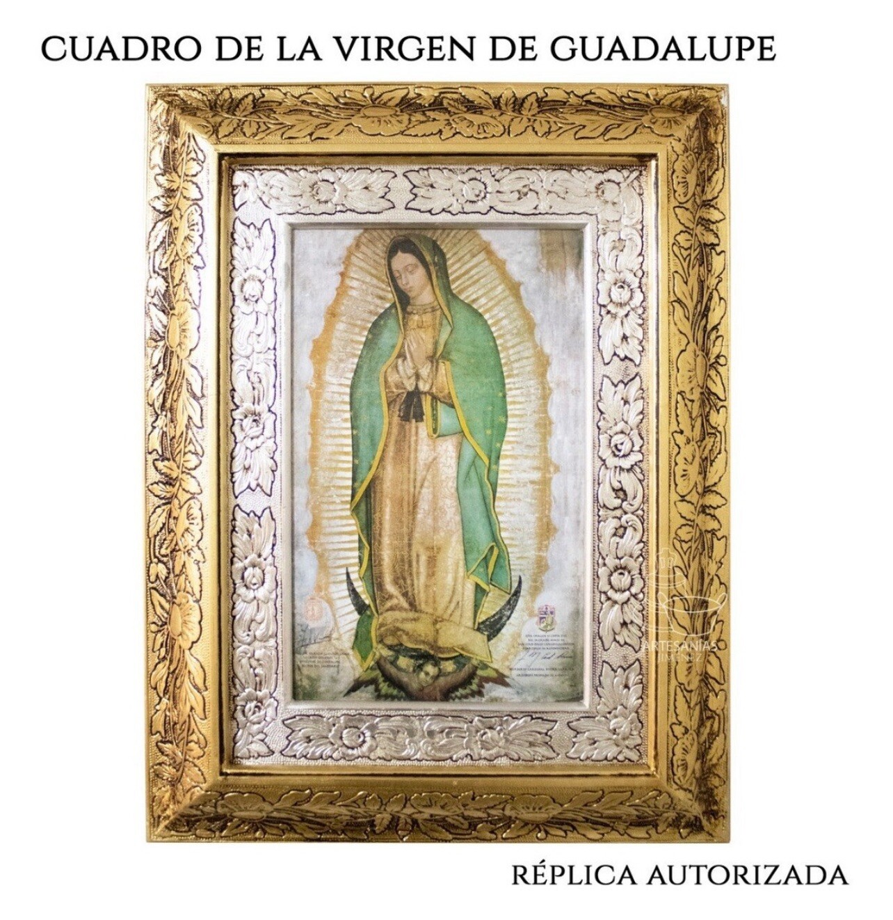 Painting of the Virgin of Guadalupe 20.87x16.14 inches