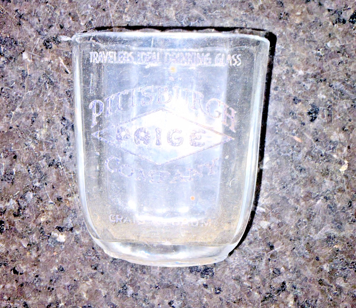 Antique Pittsburgh Paige Company Traveler’s Ideal Drinking Glass 3 Antique Pittsburgh Paige Company Traveler’s Ideal Drinking Glass 3