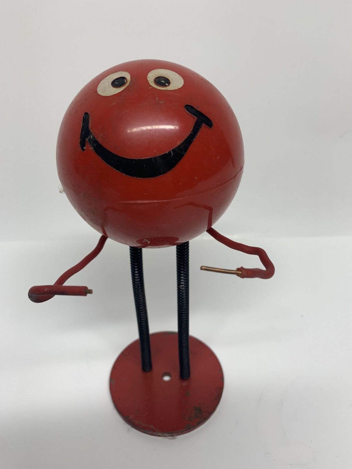 vtg SCANDIA DESIGN HELLERUP DENMARK RED WOBBLER FIGURE as is