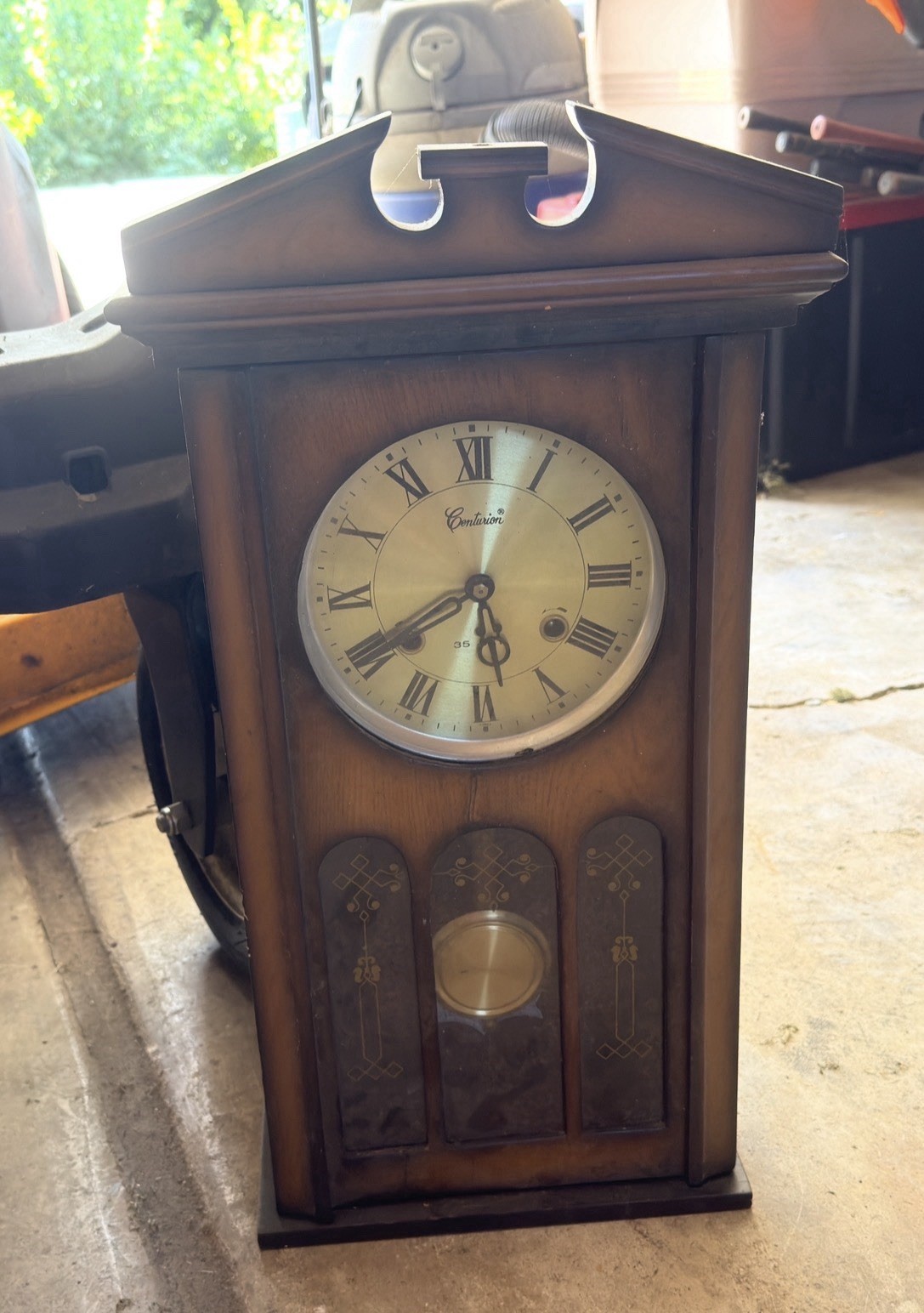 Vintage Centurion 35-Day Pendulum Wall Clock – Made in Korea – 22”