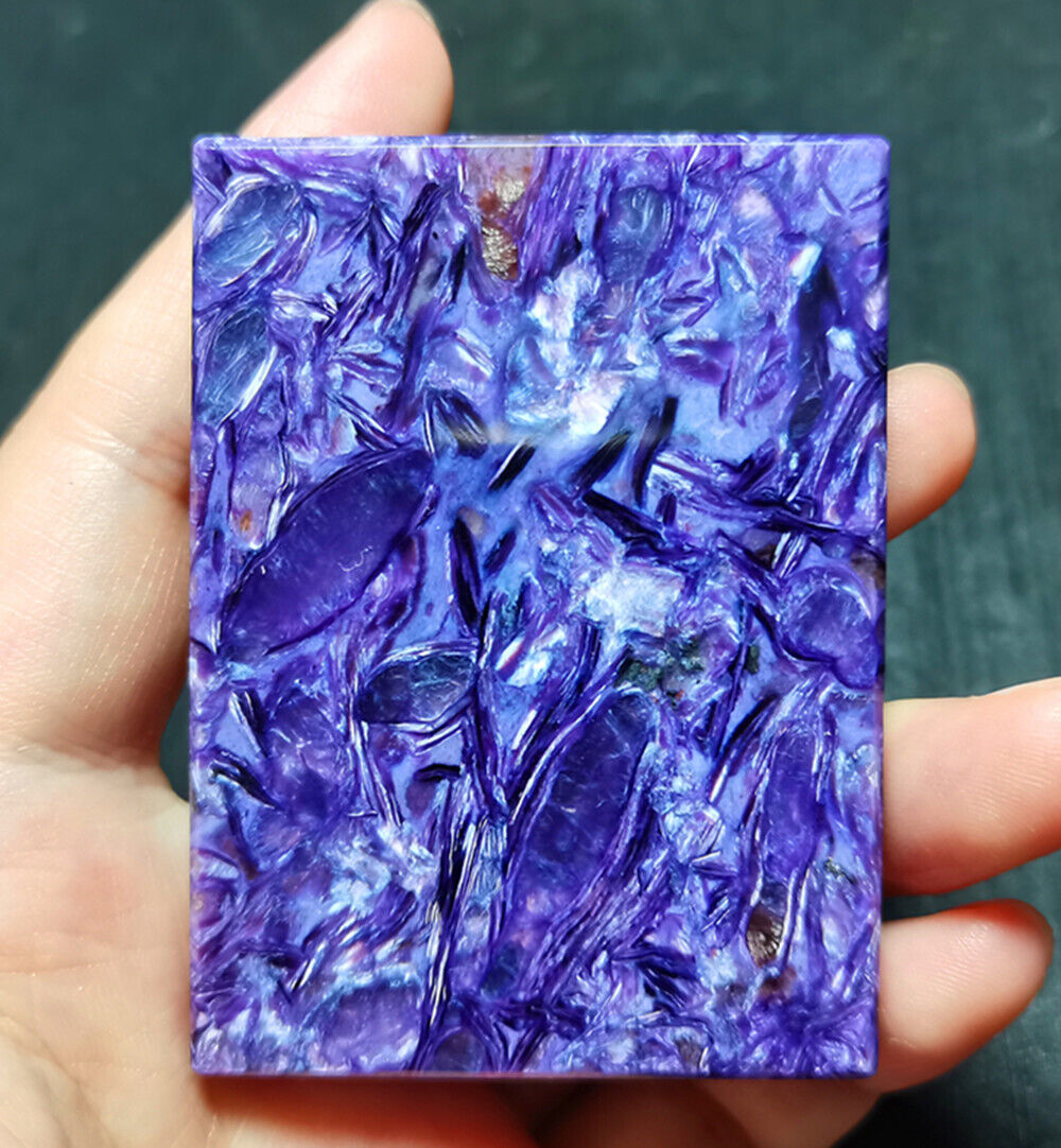 46.9G Natural Charoite Crystal Healing Polished Section Specimen Delicate YY654