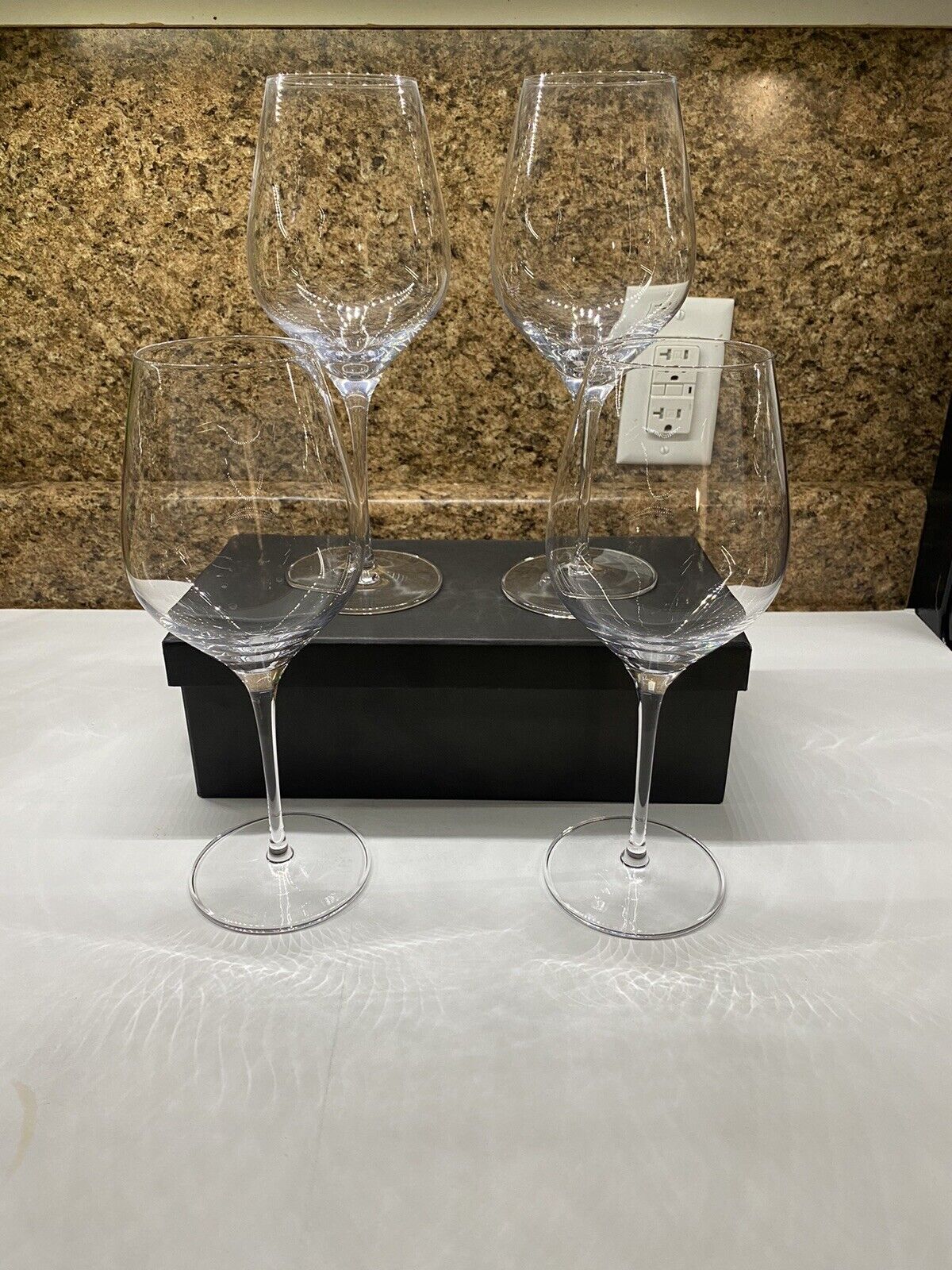 Stolzle Lausitz Crystal Bordeaux Wine Glass Set Of 4 650 ml 22 Oz 10”