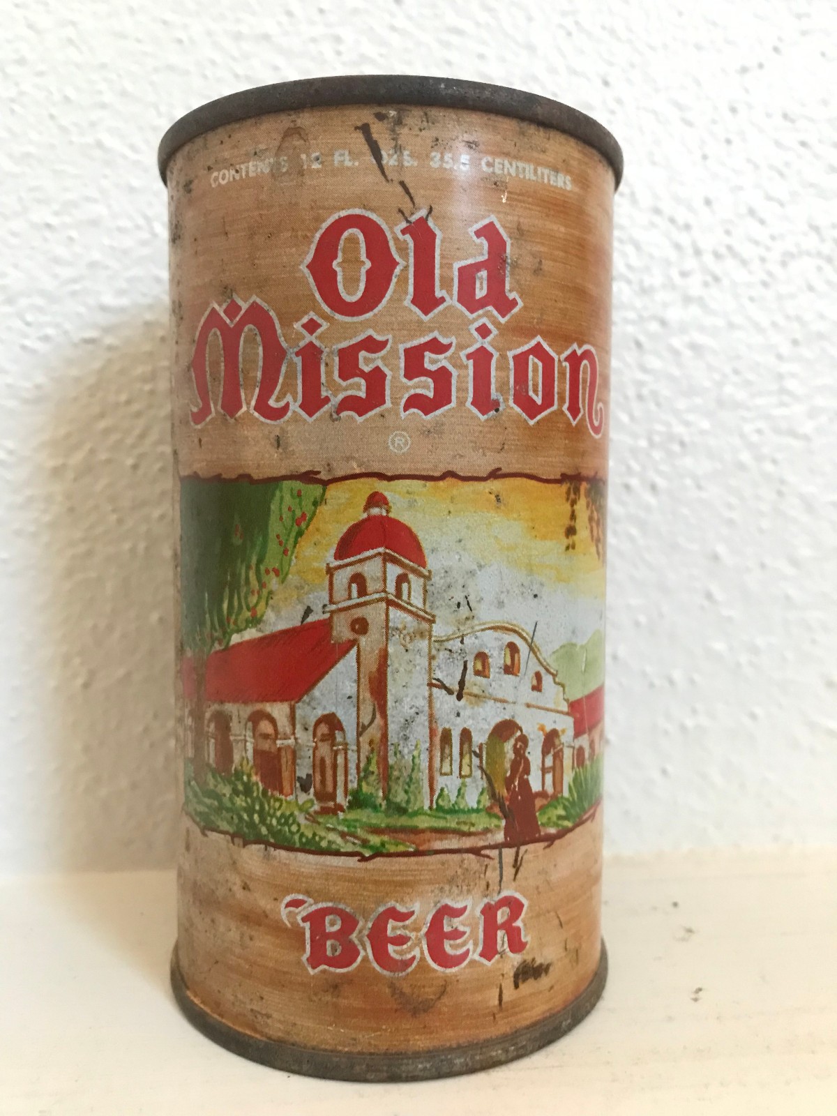 Old Mission FlatTop Beer Can Pabst Los Angeles CA