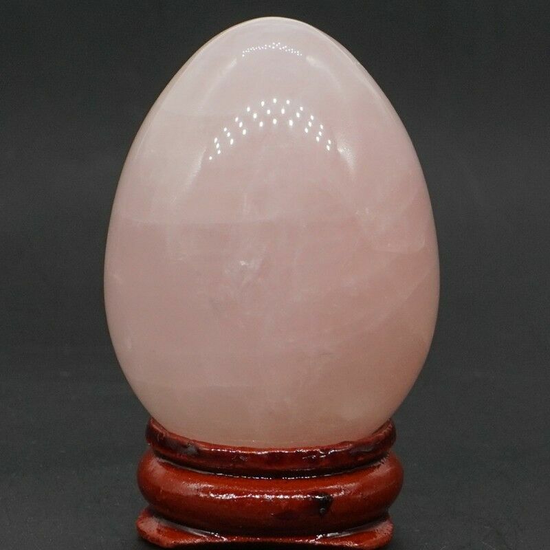 EPIC STONE- 25x20mm Natural Rose Quartz Crystal Egg- Gemstone- Reiki Egg