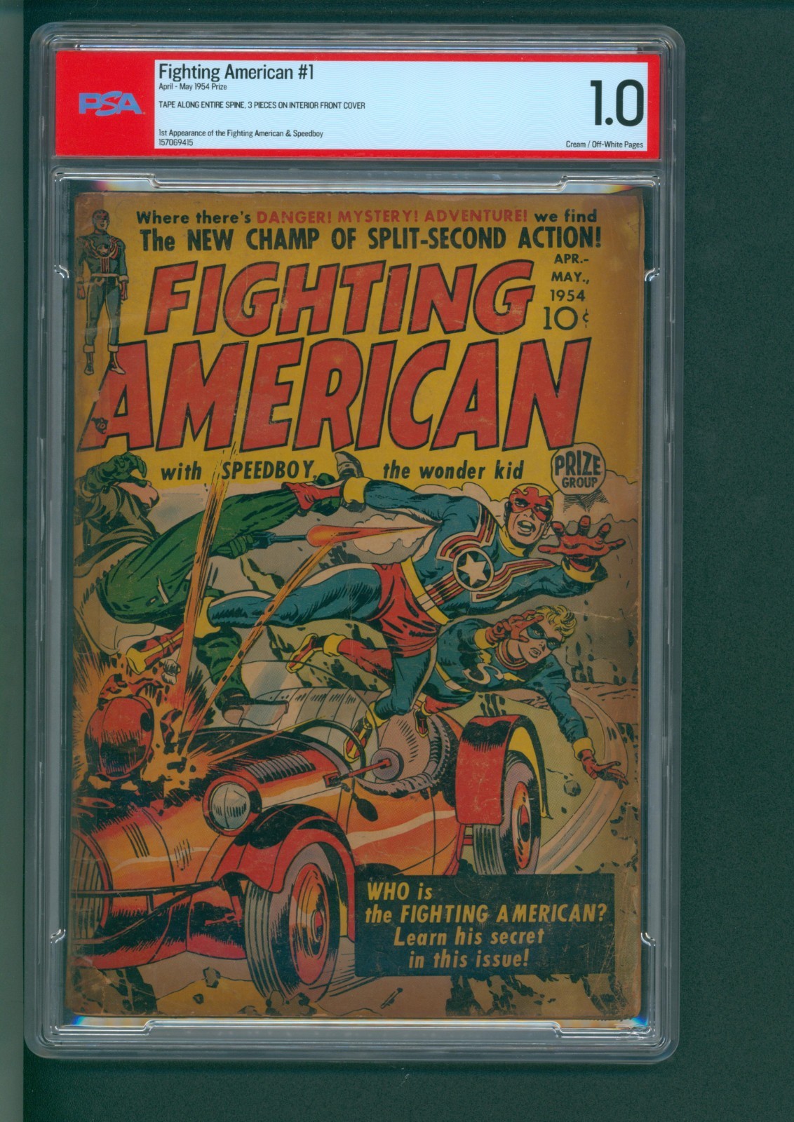 Fighting American #1 (Prize 1954) PSA 1.0 - Kirby Cover - Key