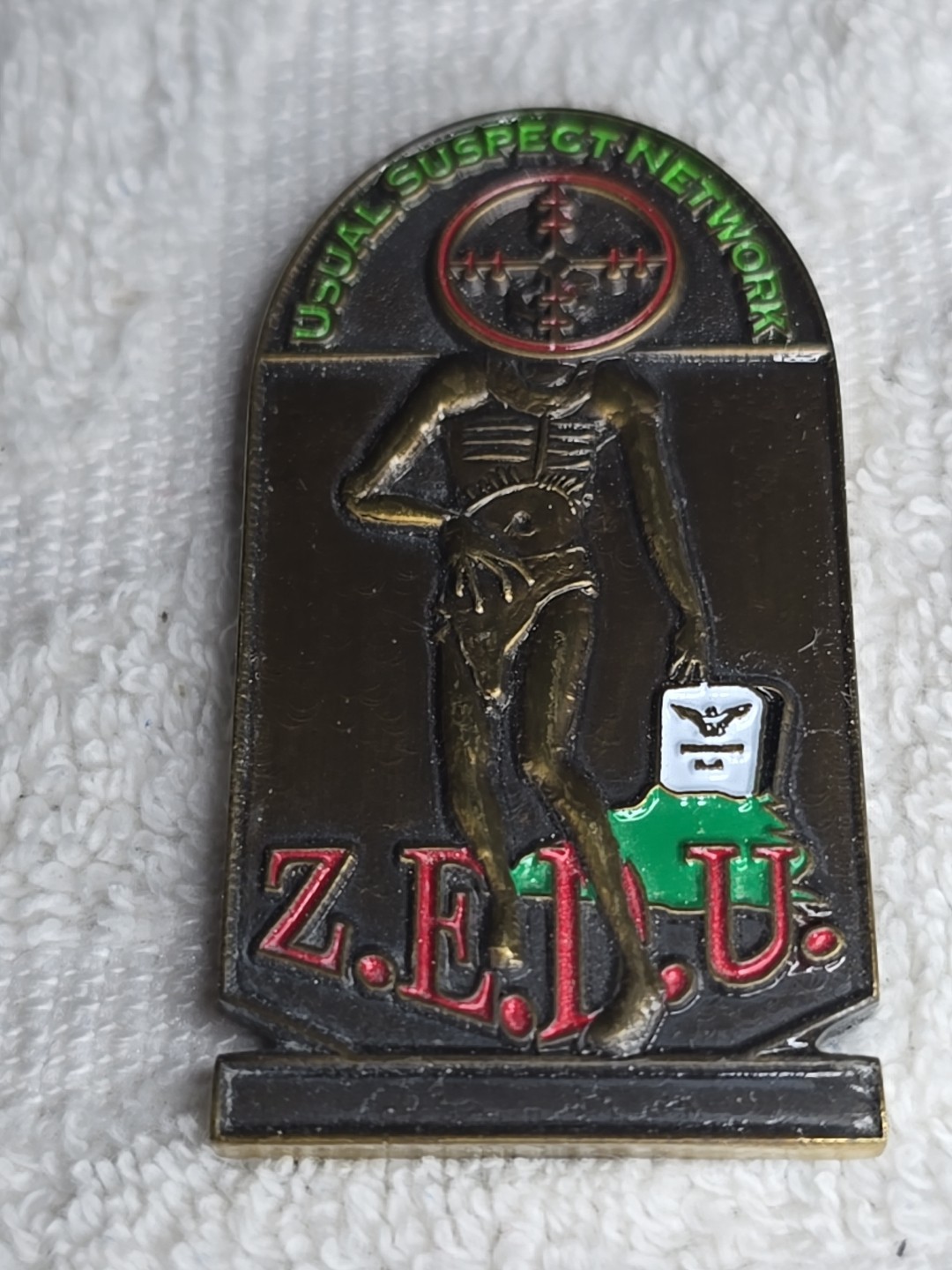 USUAL SUSPECT NETWORK Z.E.D.U. USN ZOMBIE Challenge Coin  1.5