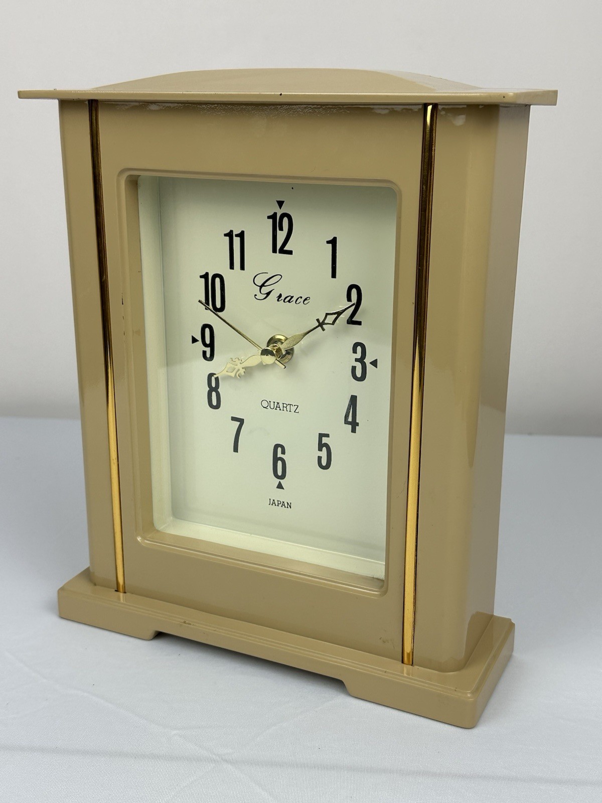 Vintage MCM Japan Quartz Mantel Clock By Grace Tested Works