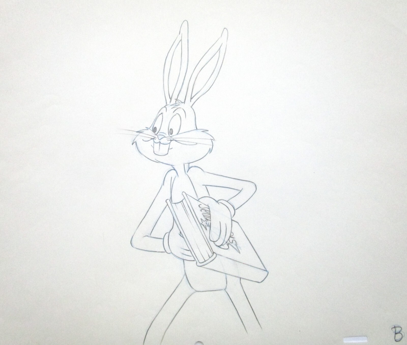 1980's BUGS BUNNY book Warner Brothers ORIGINAL ANIMATION PRODUCTION cel DRAWING
