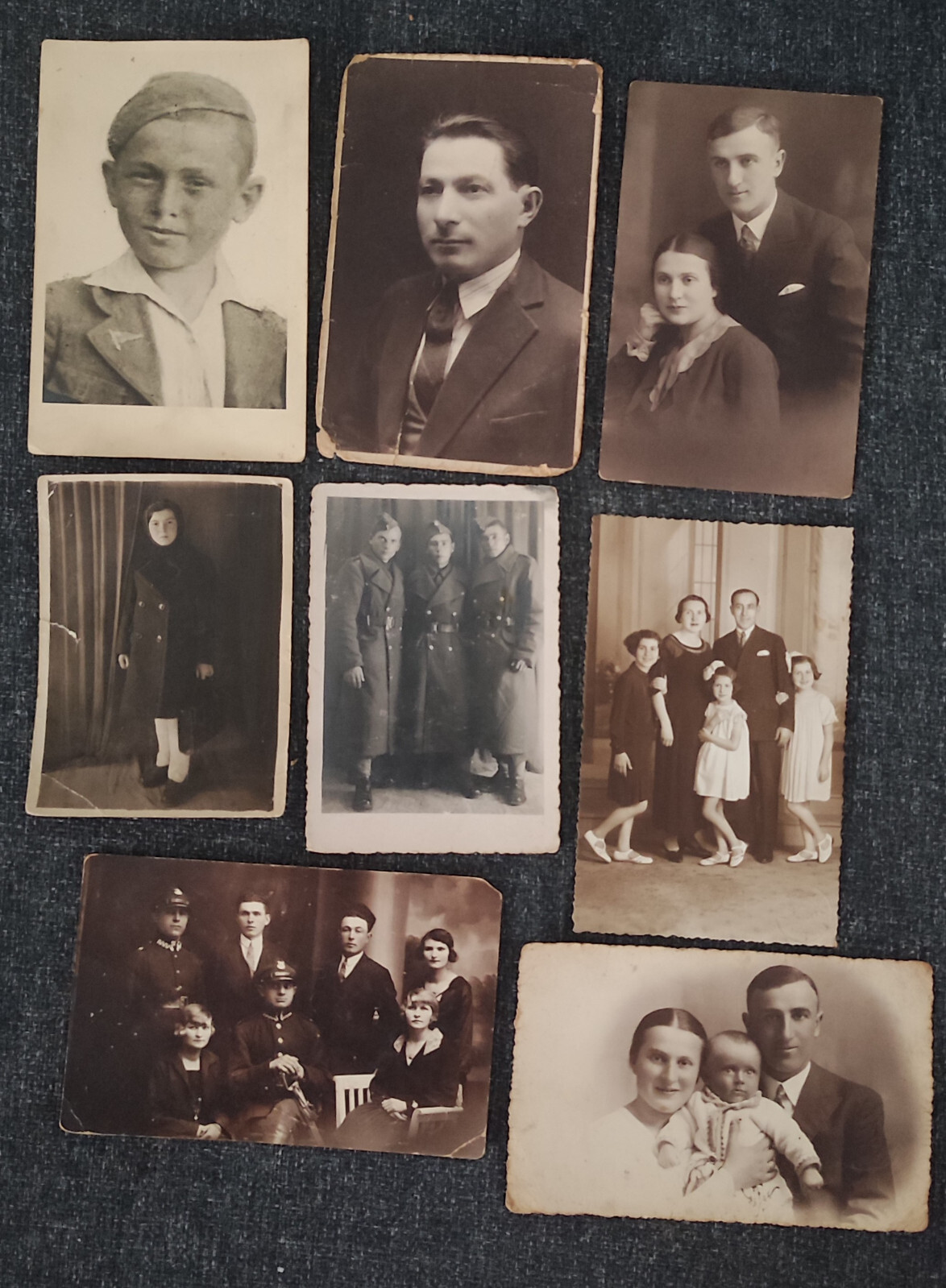 8 photo postcards Lot Judaica - Jewish old Photograph from a Family Album