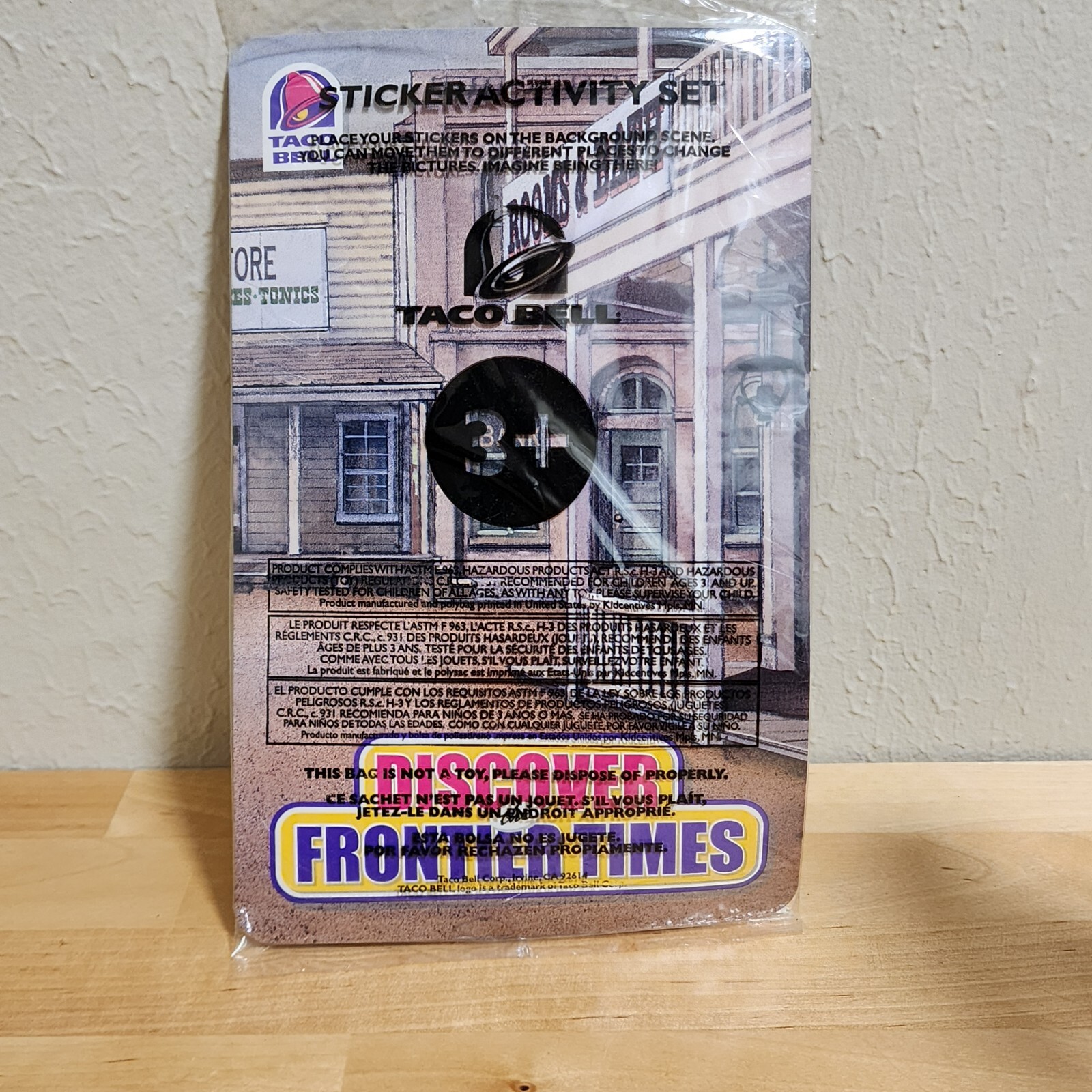 VINTAGE TACO BELL DISCOVER THE FRONTIER TIMES STICKER Activity Set NEW (Sealed)