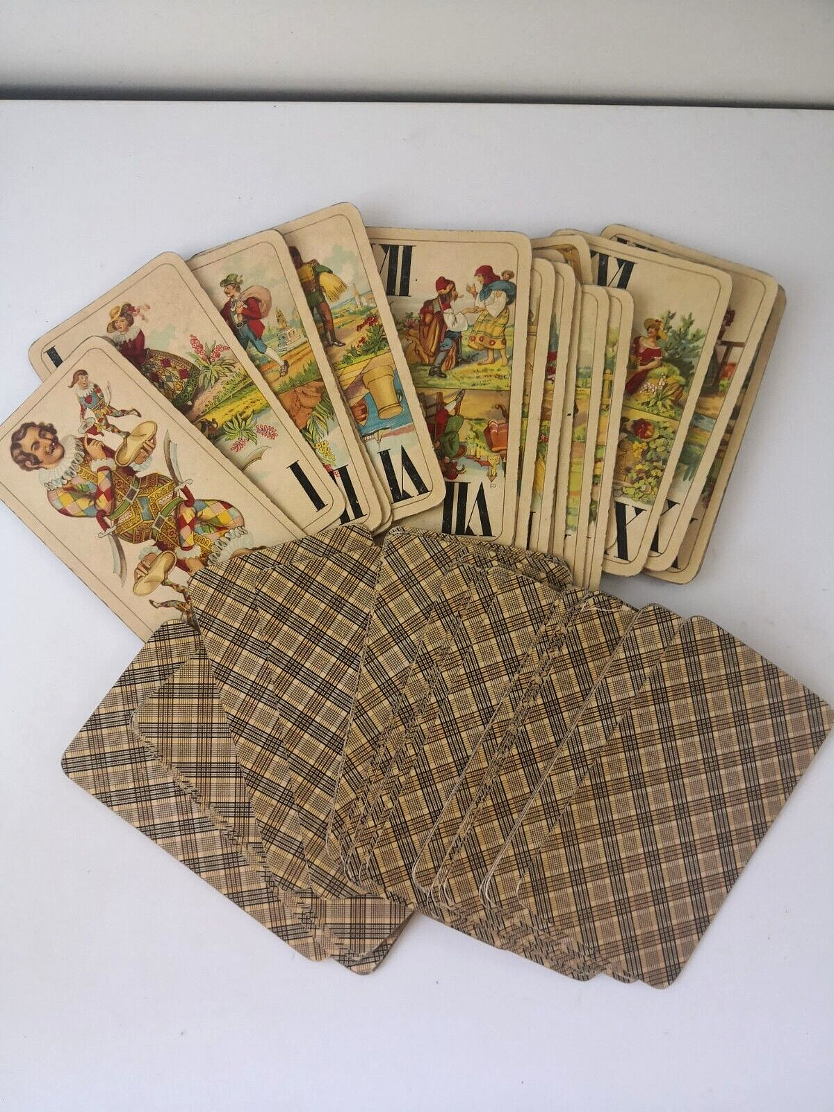 54 Tarot cards:Piatnik & Sohne Wien-1930 mis.cm 7x12 Rare