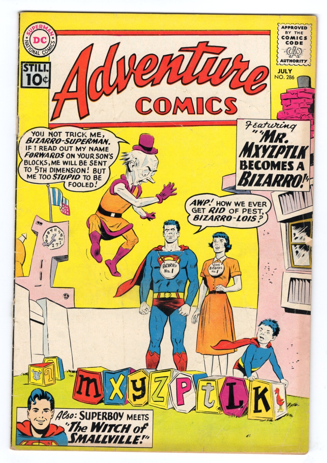 Adventure Comics 286 1961 DC Comics Qualified VG 4.0 Superboy Bizarro Lana Lang