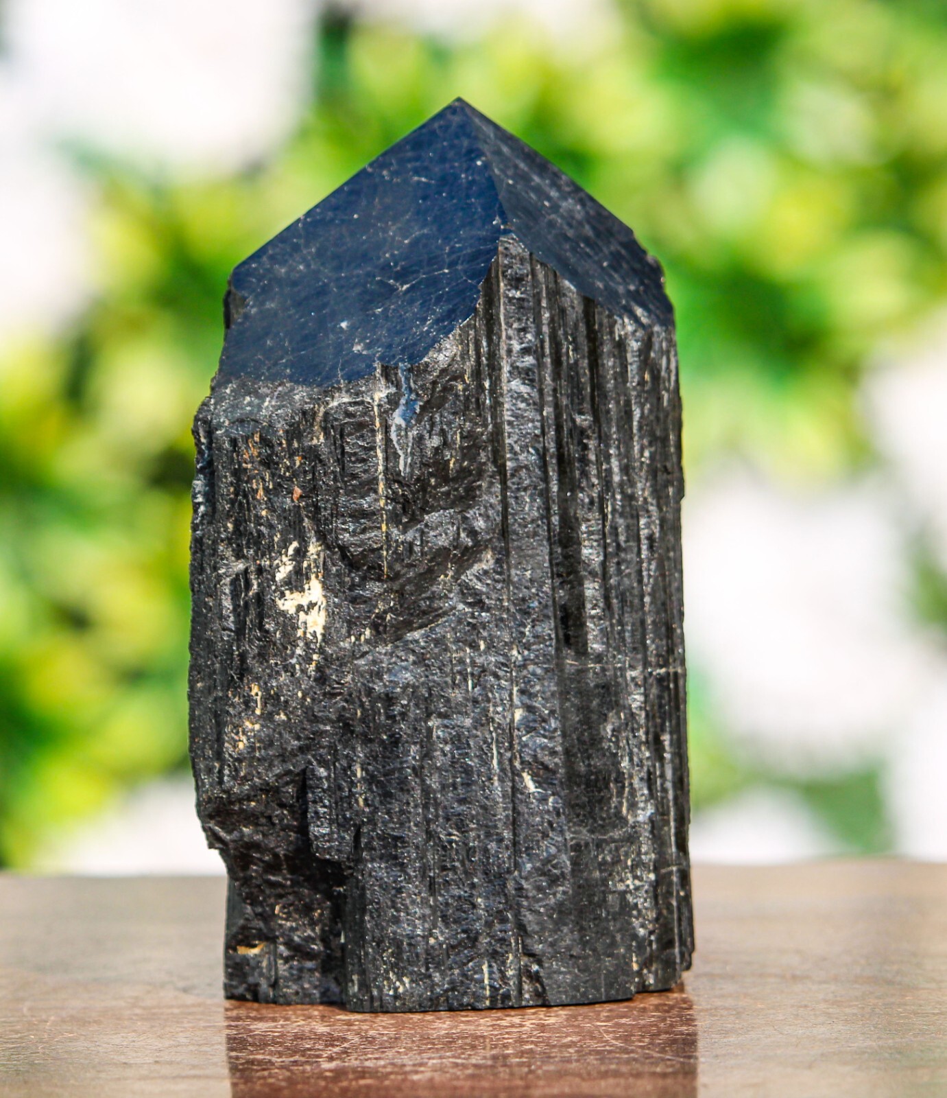 Superb 125MM Natural Black Tourmaline  Stone Healing Chakra Point Tower