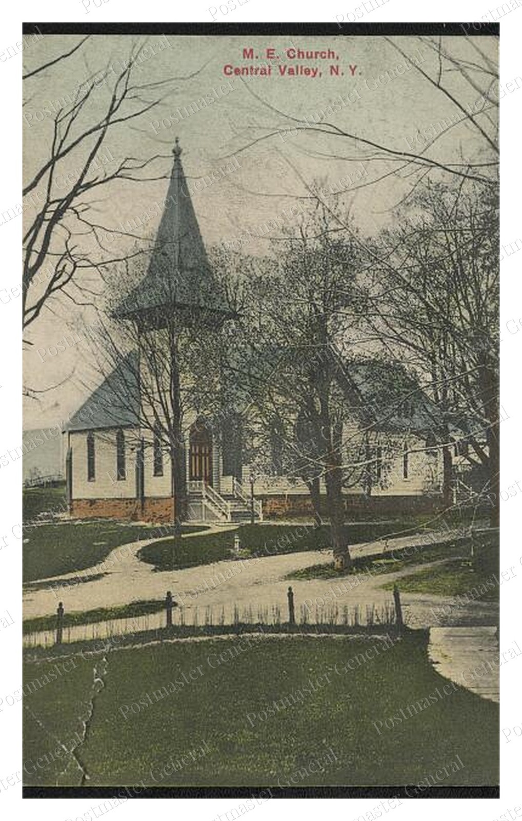 Central Valley New York M.E. Church Standard Postcard COPY RPPC