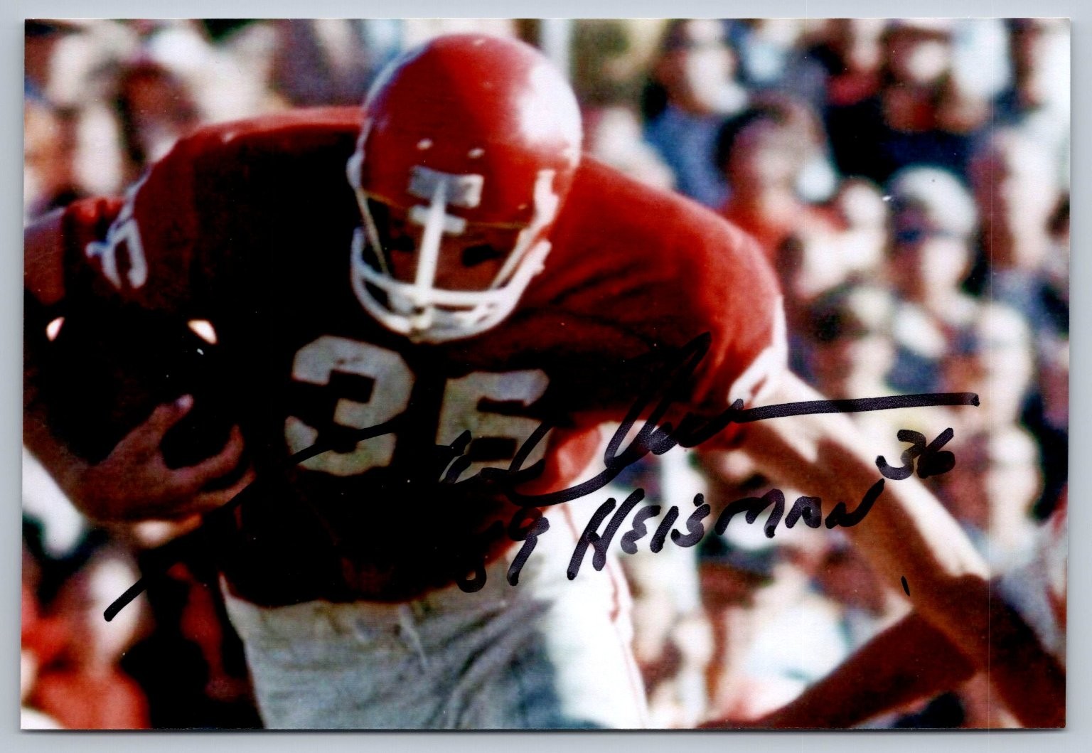 Steve Owens Autographed Photo #36 1969 Heisman Football Legend