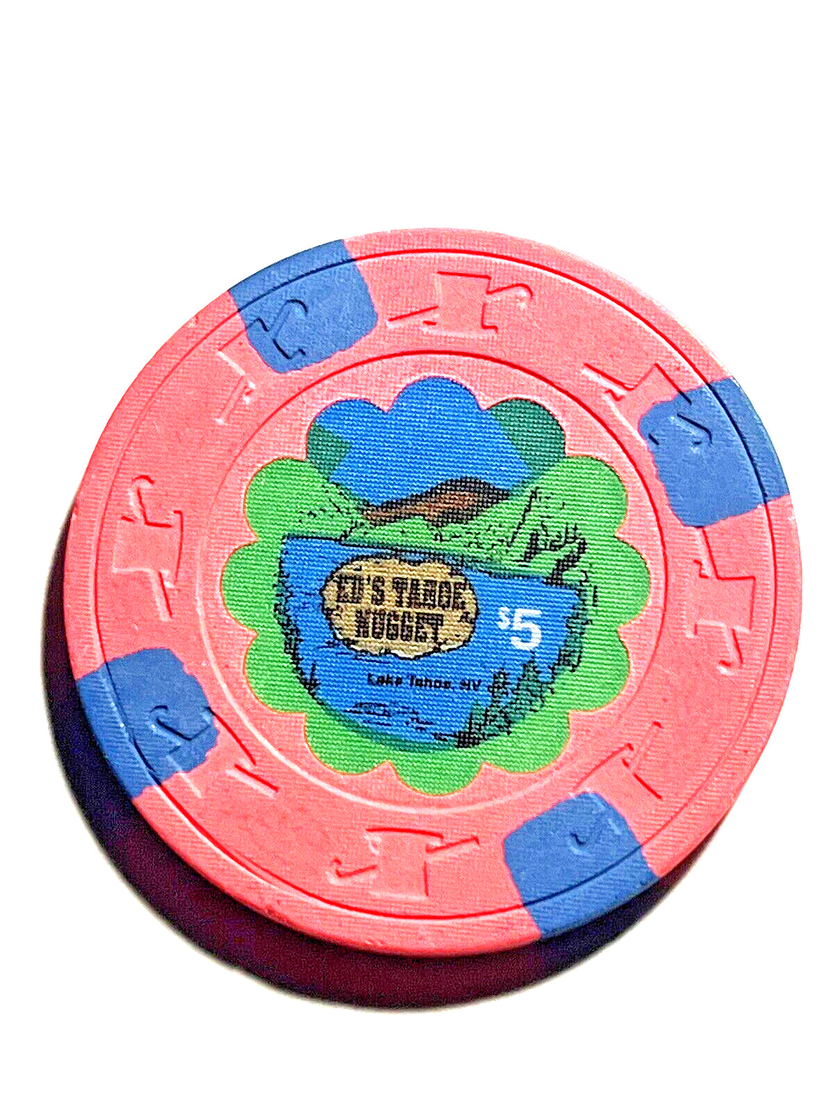 -VINTAGE NEVADA-**ED’S TAHOE NUGGET**$5 Chip Lake Tahoe NEVADA -1991