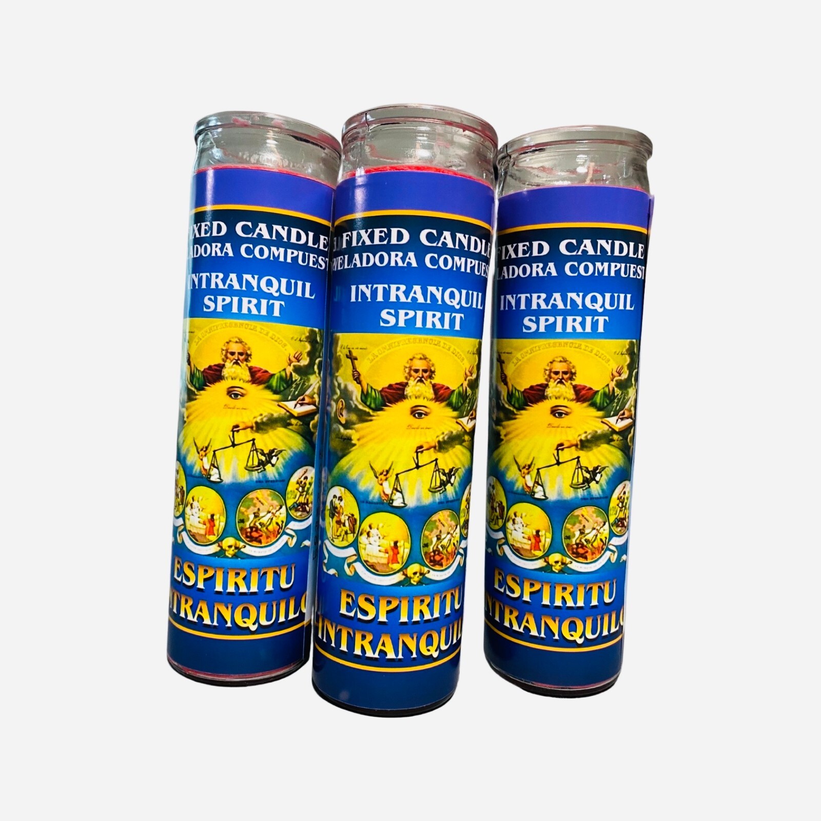 12x Set, ESPIRITU INTRANQUILO Veladora Preparada, Intranquil Spirit Candle.