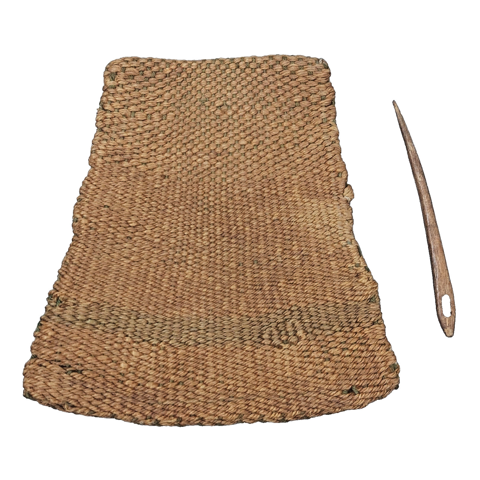 Antique Native American Woven Flat Bag Proto-Historic Yucca w Green Pigmen Antique Native American Woven Flat Bag Proto-Historic Yucca w Green Pigmen