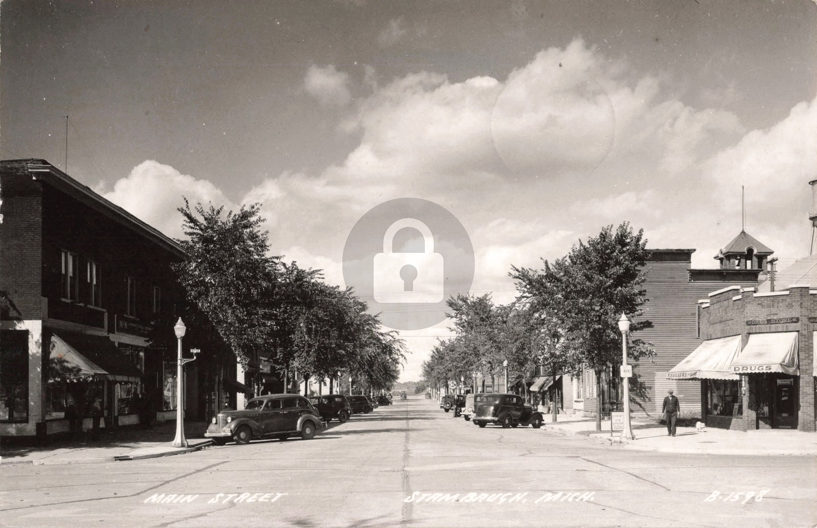 Street View Main St., Stambaugh MI Michigan 1947 RPPC Photo Postcard COPY Street View Main St., Stambaugh MI Michigan 1947 RPPC Photo Postcard COPY