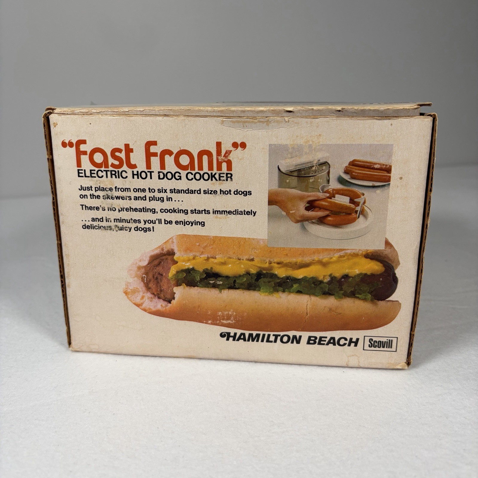 Vintage Hamilton Beach Fast Frank Electric Hot Dog Cooker Model 489 NOS