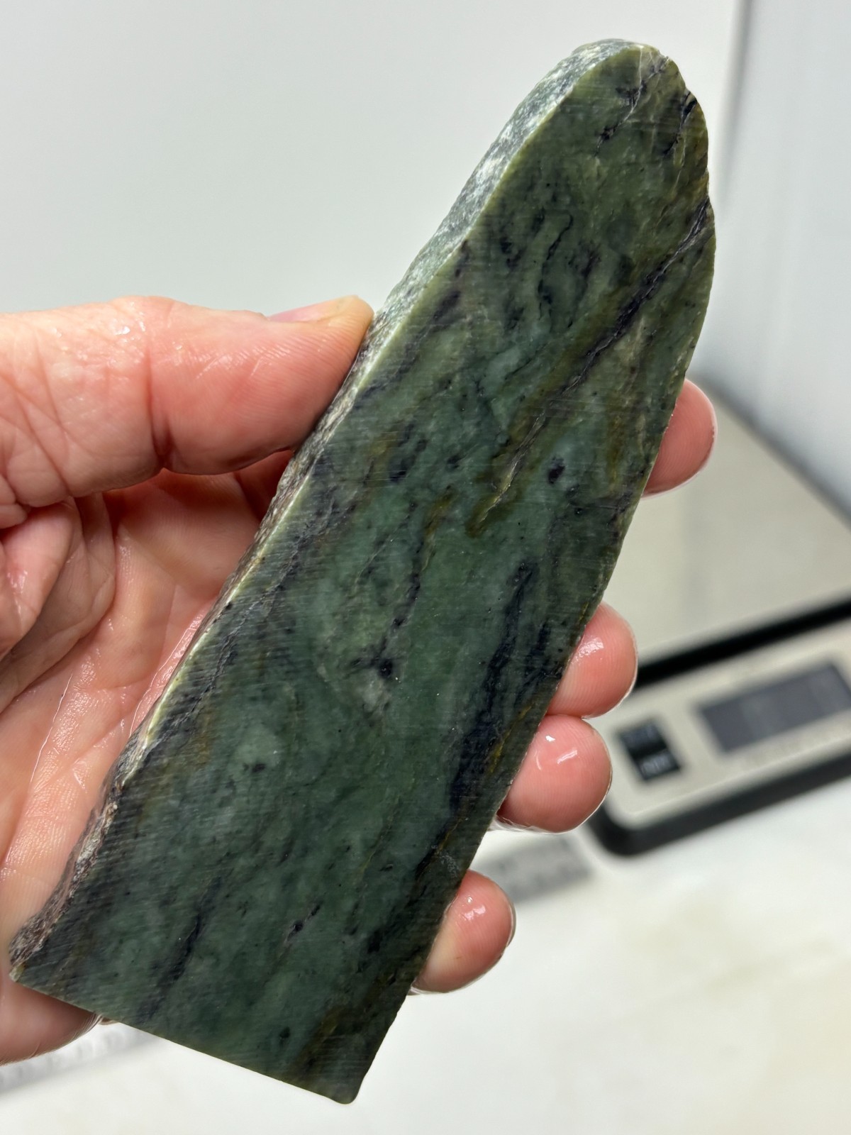 Washington State Jade slab W Translucency Cabbing Lapidary Carving Combo Ship