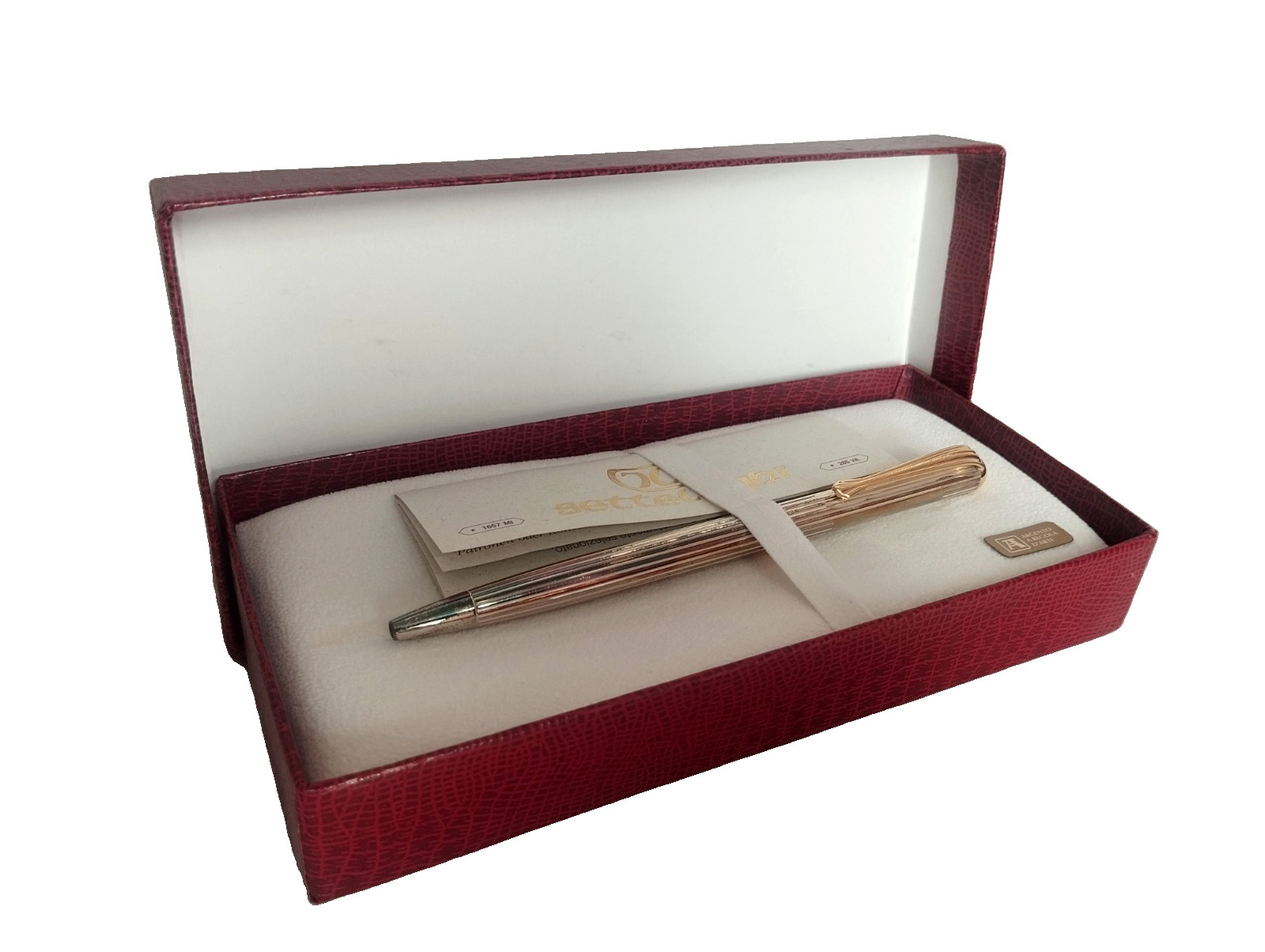Settelaghi Solid 925 Silver Ballpoint Pen Vintage Milan 1657 MI Box