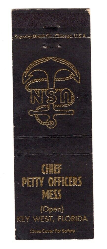 Matchbook: U.S. Navy - Chief Petty Officers Mess, Key West, Florida 