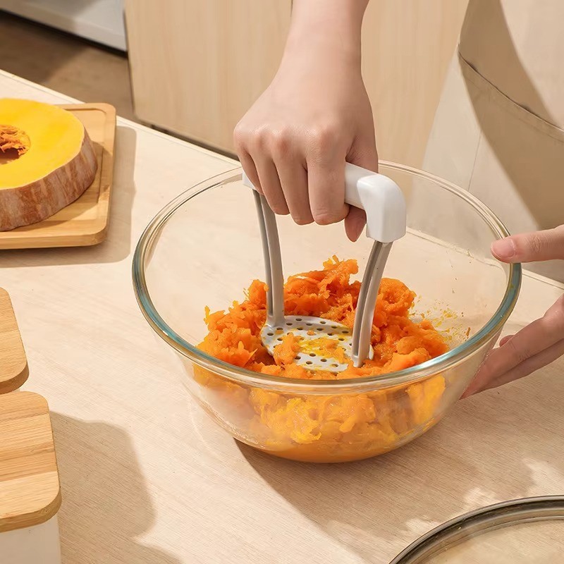 Heavy Duty Manual Potato Masher & Ricer with Ergonomic Non-Slip Handle