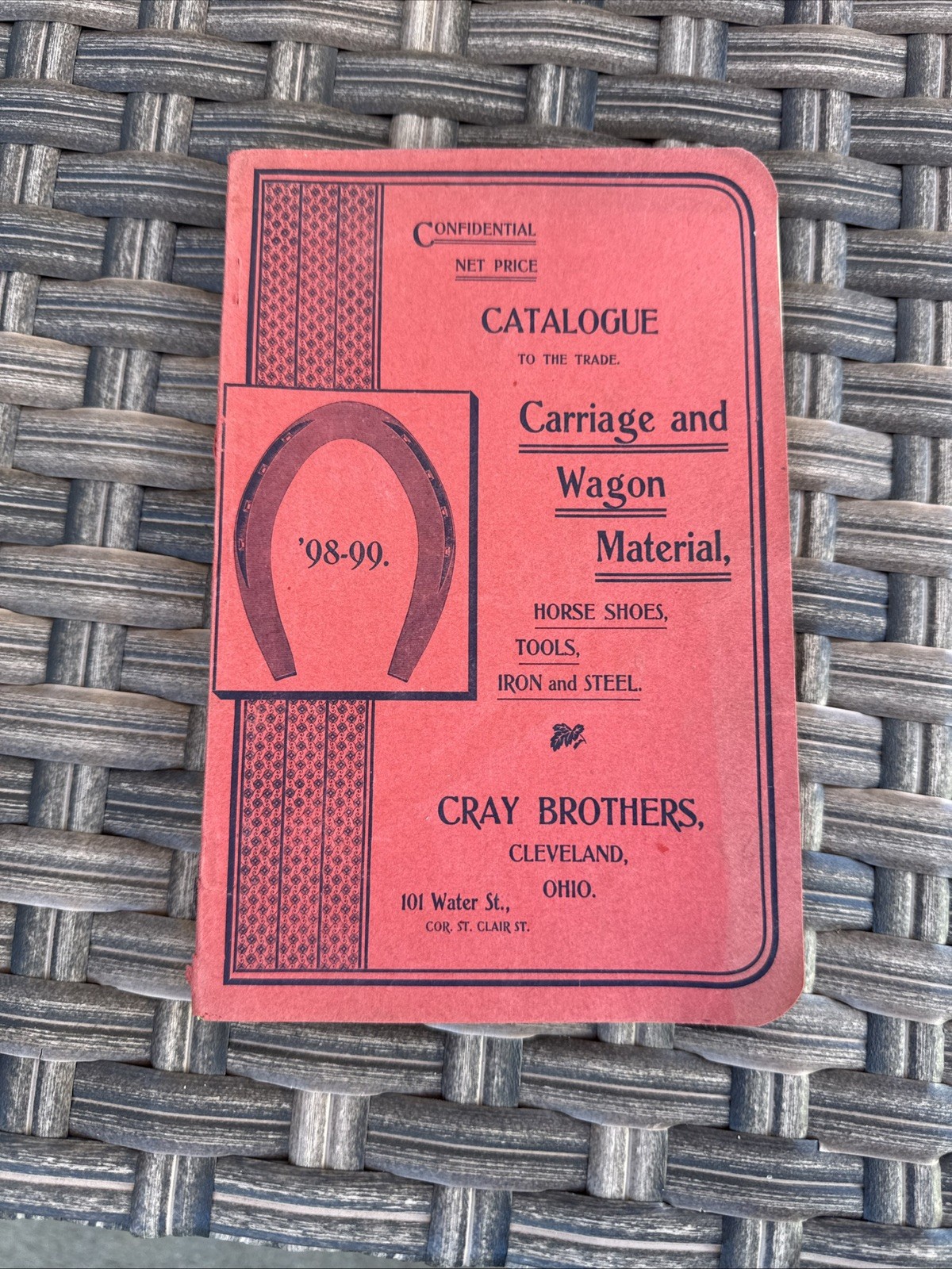 Rare 1898-99 Cray Bros. Carriage & Wagon Materials Tools Catalog, Cleveland, OH