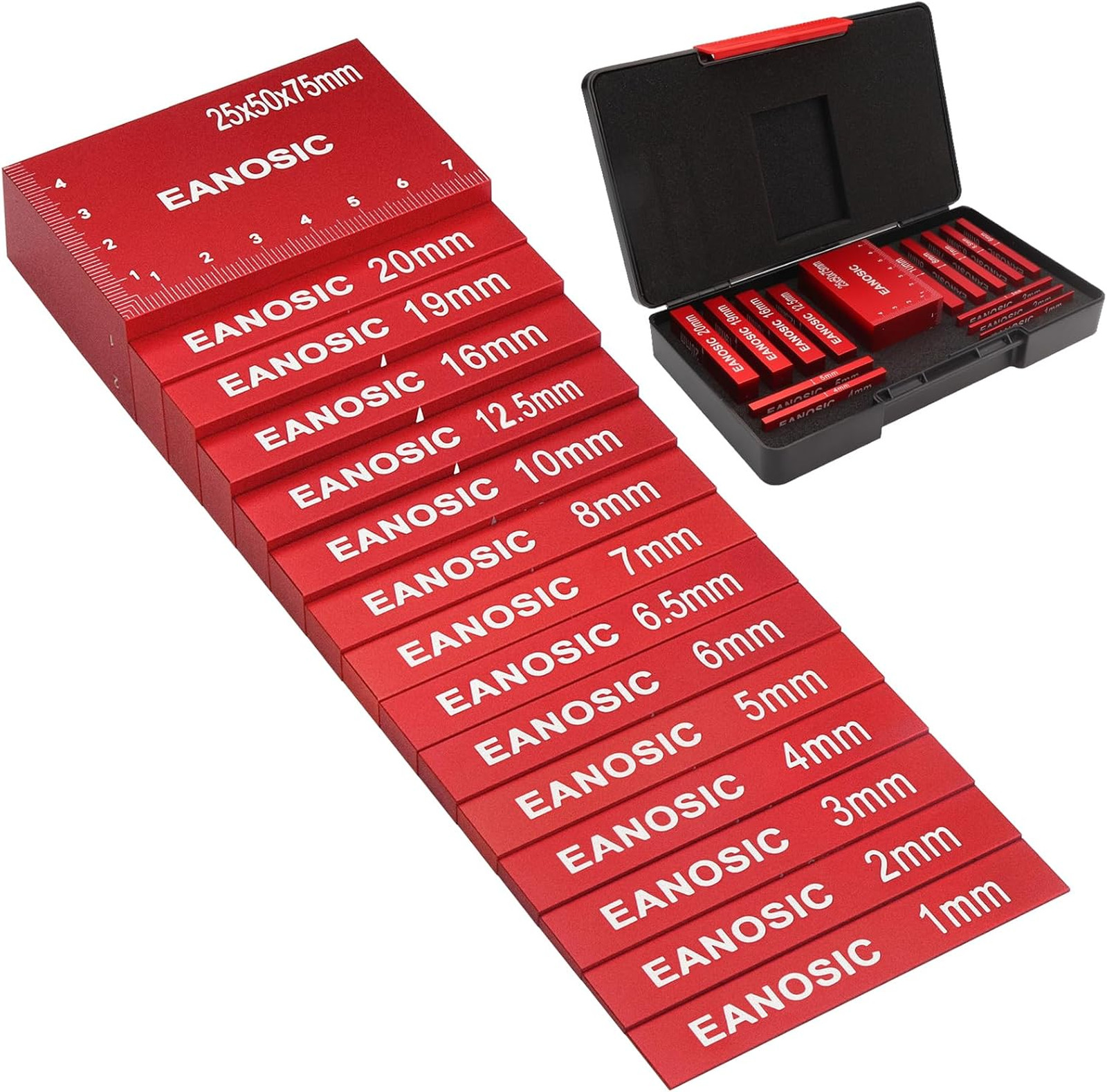 Metric Setup Blocks Height Gauge Set 15pcs Aluminum Woodworking Gauge Blocks for Metric Setup Blocks Height Gauge Set 15pcs Aluminum Woodworking Gauge Blocks for