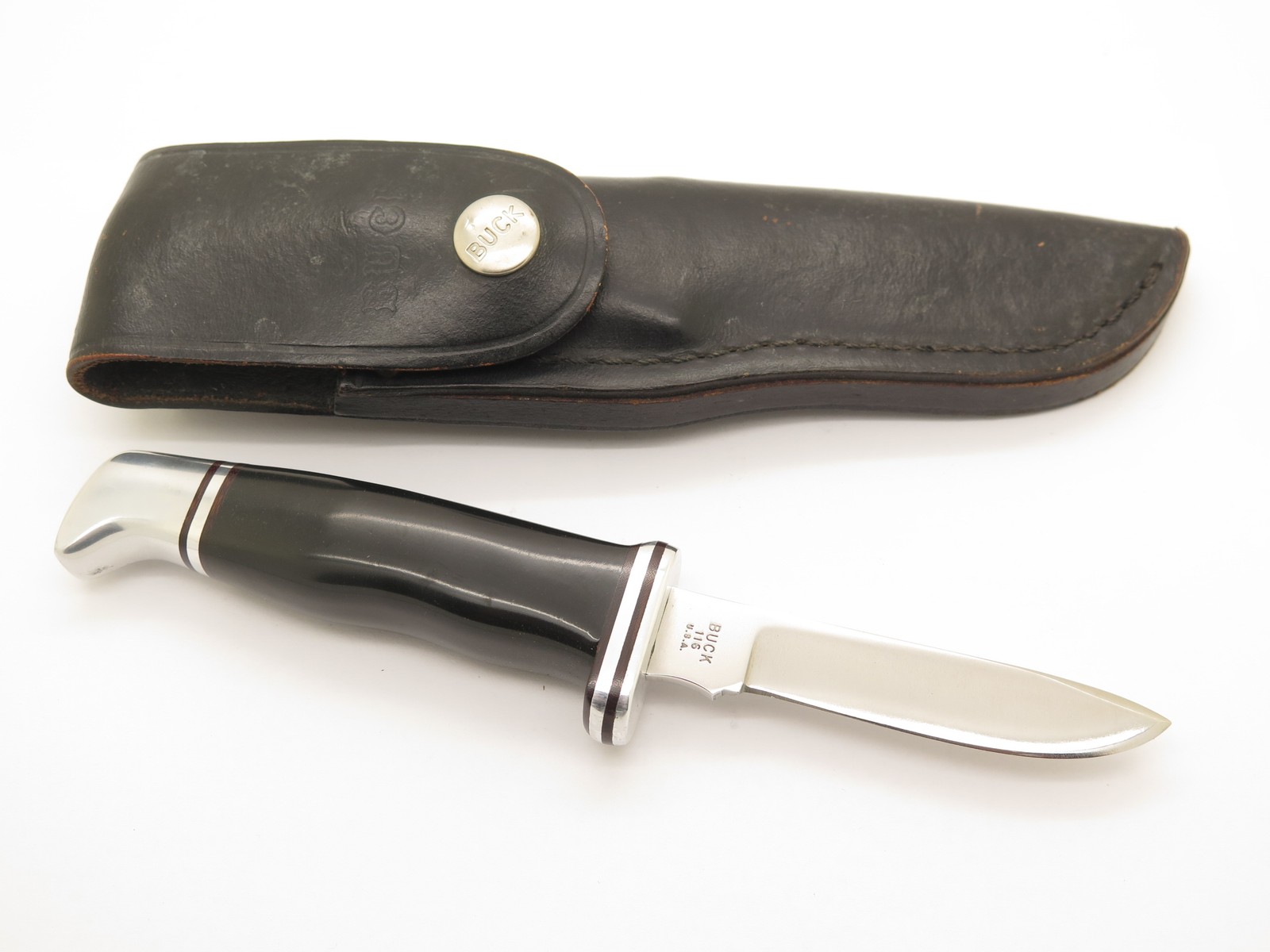 Vintage 1972-86 Buck 116 Caper 3 Liner USA Fixed Blade Hunting Knife (#6131)