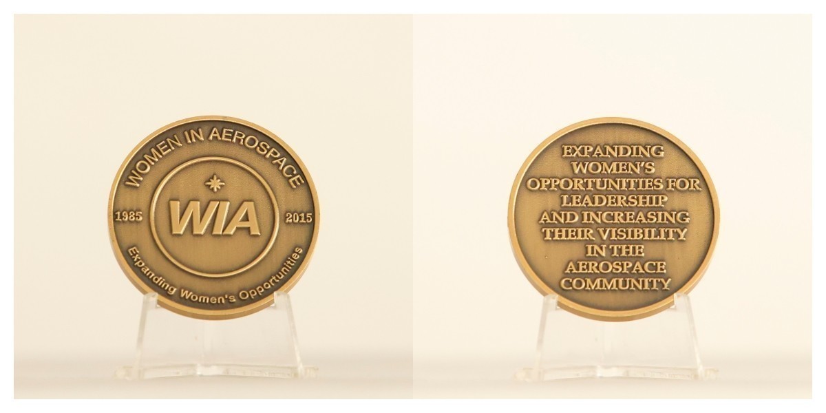 WIA Women In Aerospace 1985-2015 Anniversary Challenge Coin 3#H WIA Women In Aerospace 1985-2015 Anniversary Challenge Coin 3#H