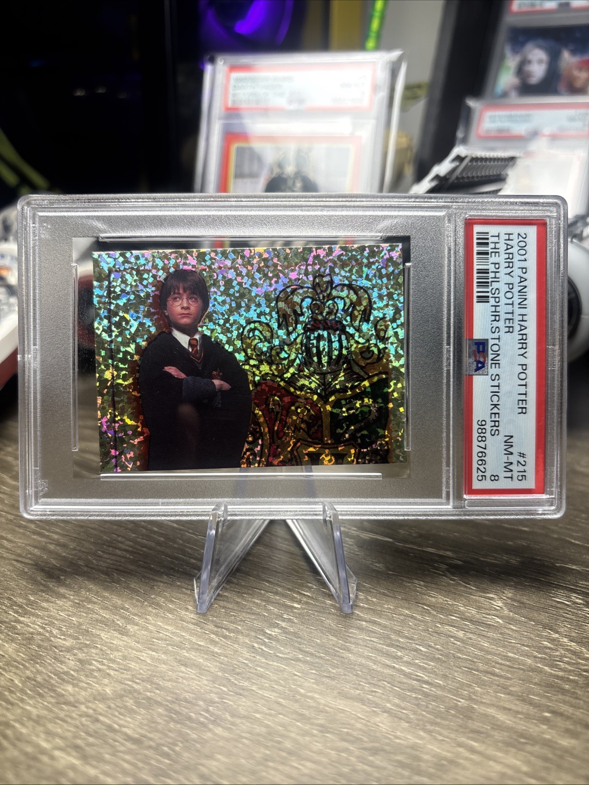 2001 Panini Harry Potter Philosopher Stone Sticker Rookie#215 PSA 8 LOW POP 👀🚀