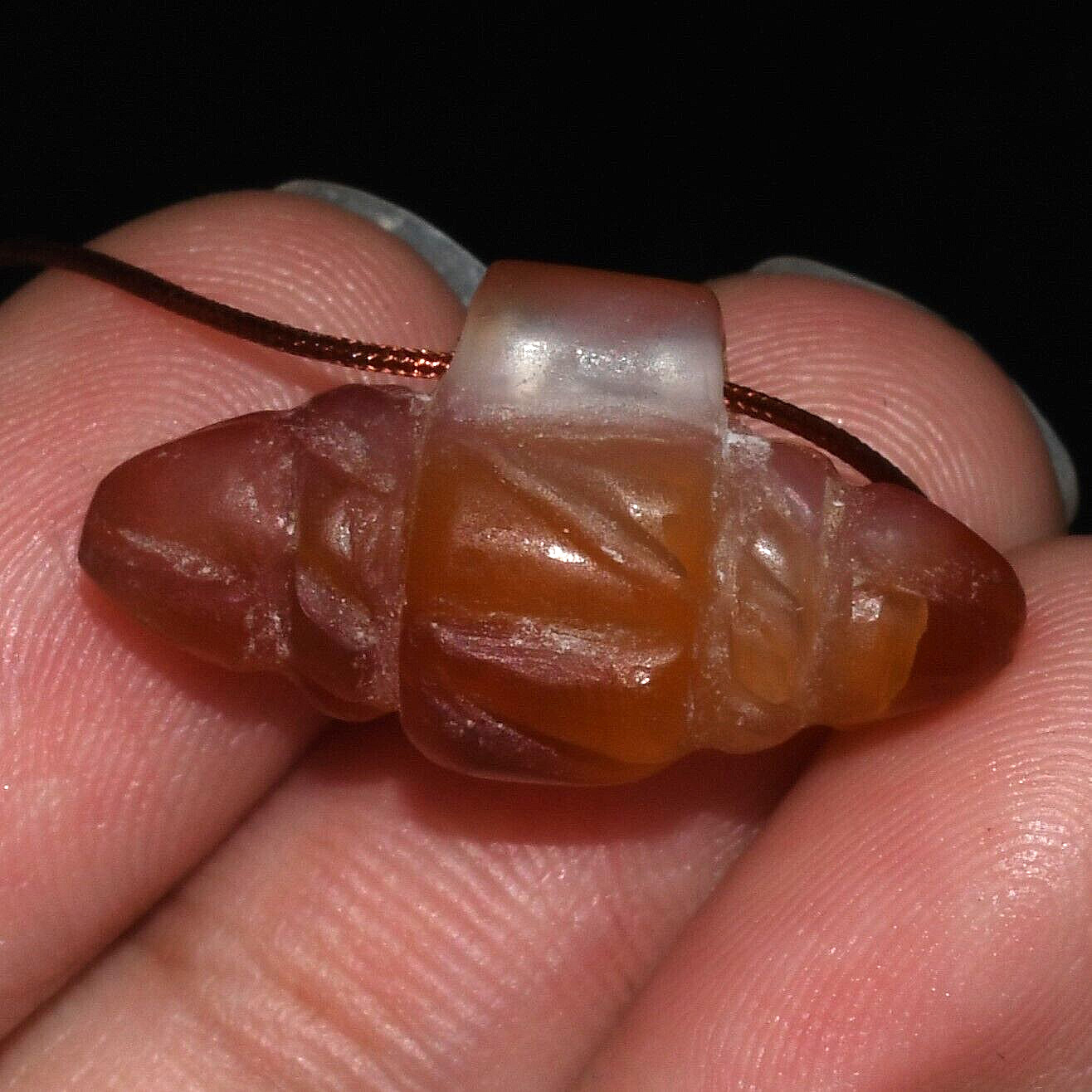 Genuine Ancient Near Eastern Carnelian Stone Amulet Bead in Good Condition