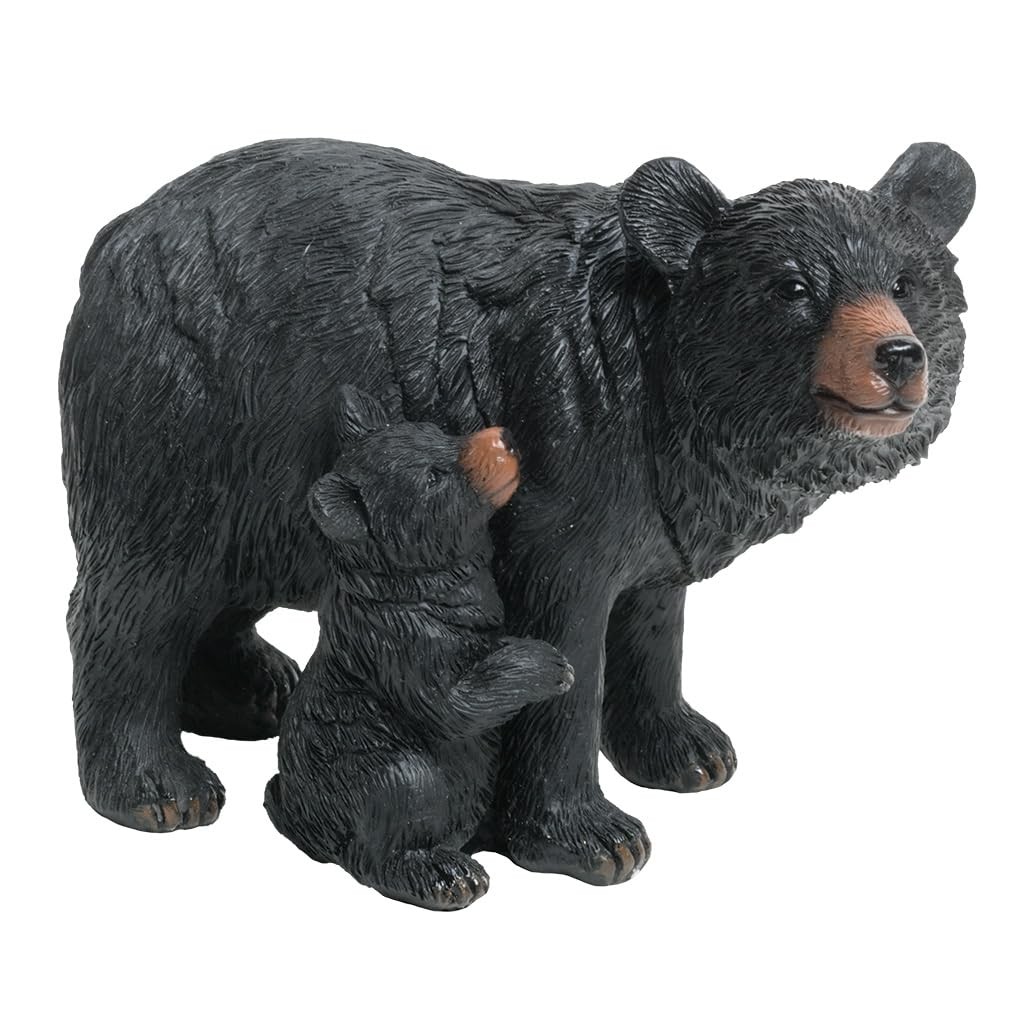 Lipco Standing Bear with Cub Figurine, Polyresin, 6.5-inches Length