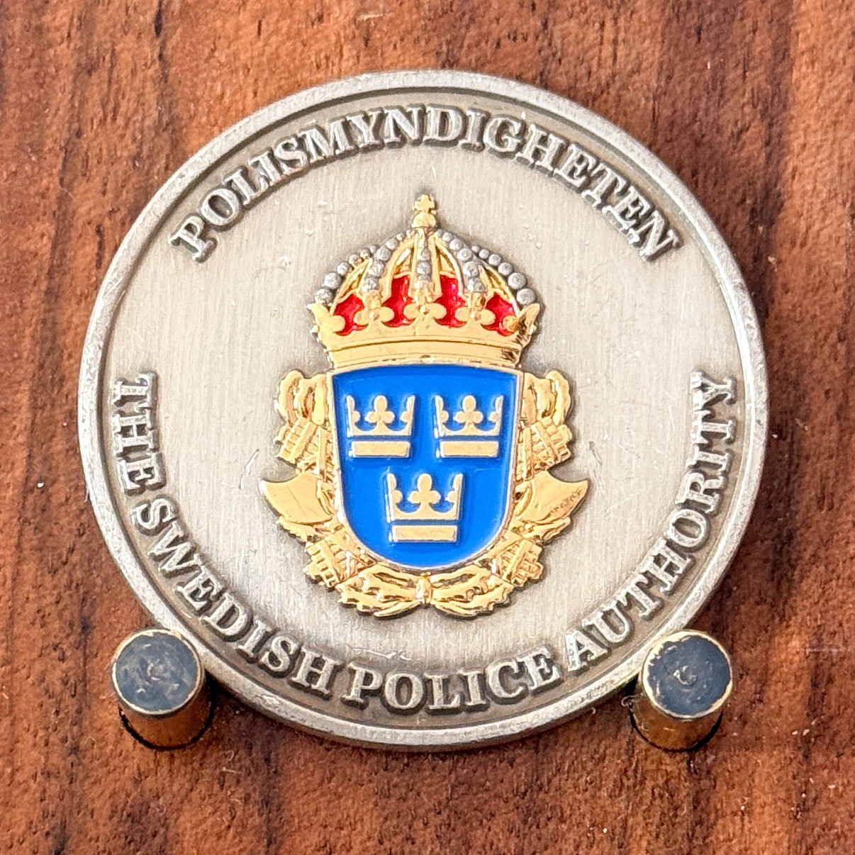 Swedish Police Authority Kingdom Of Sweden Emblem Challenge Coin  M#20