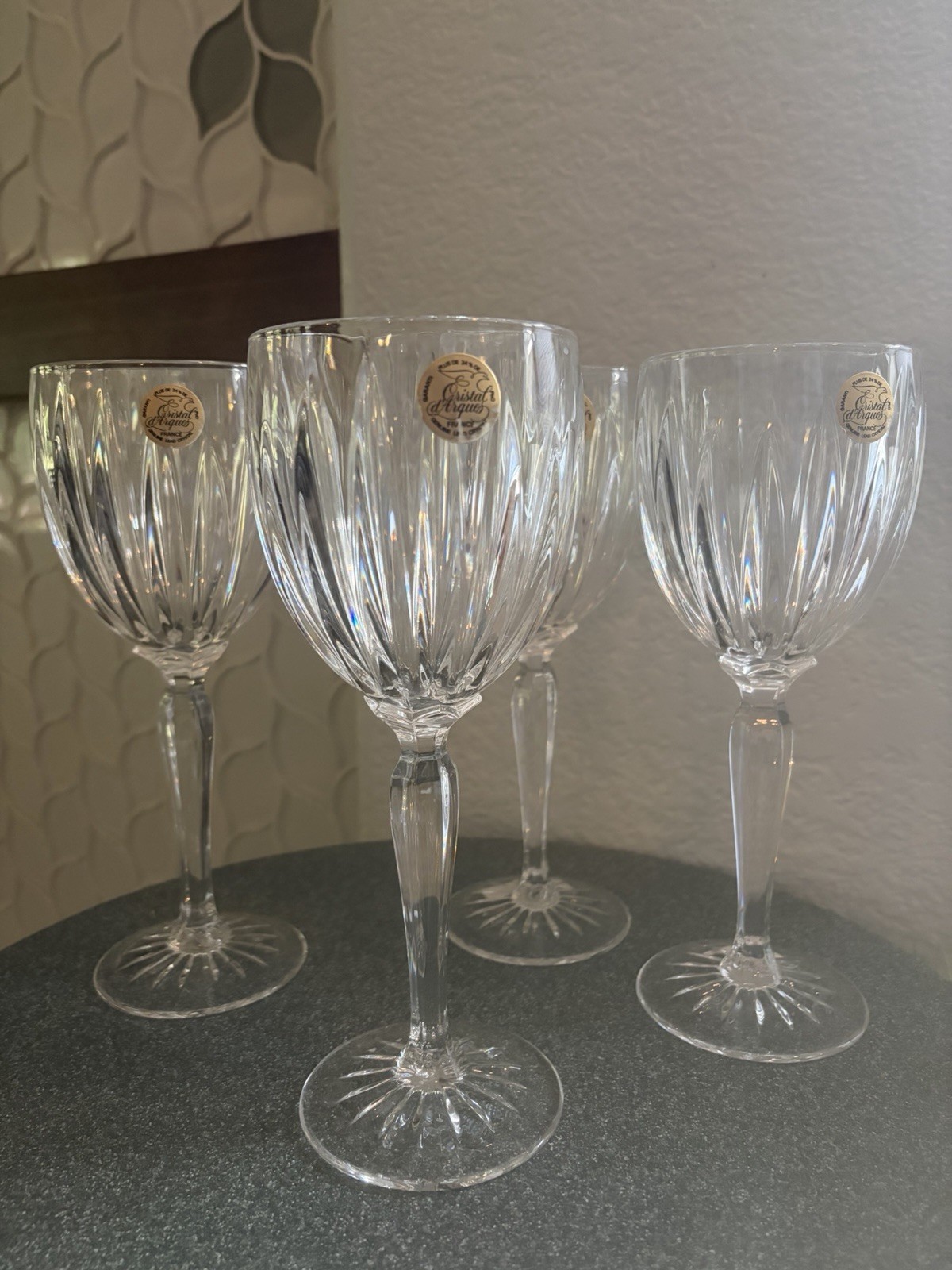 Cristal D\'Arques - Durand Classic Water Goblet 2036308, Lot Of 4 New W/ Stickers