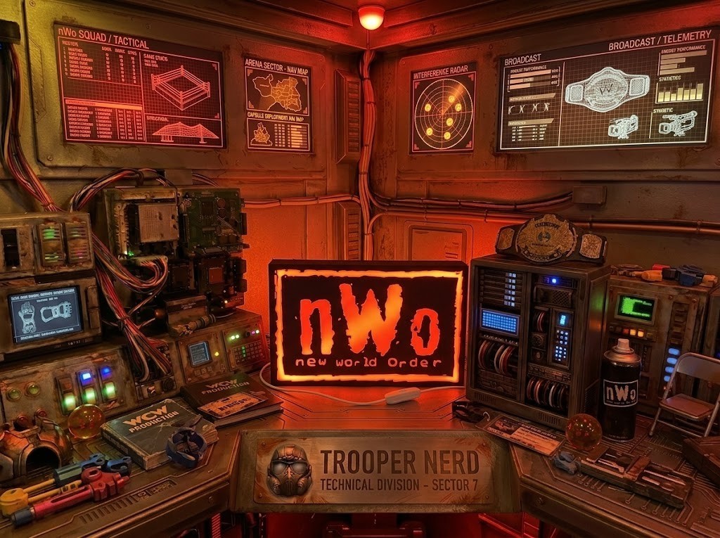 nWo New World Order Logo LED Light Box 9.2