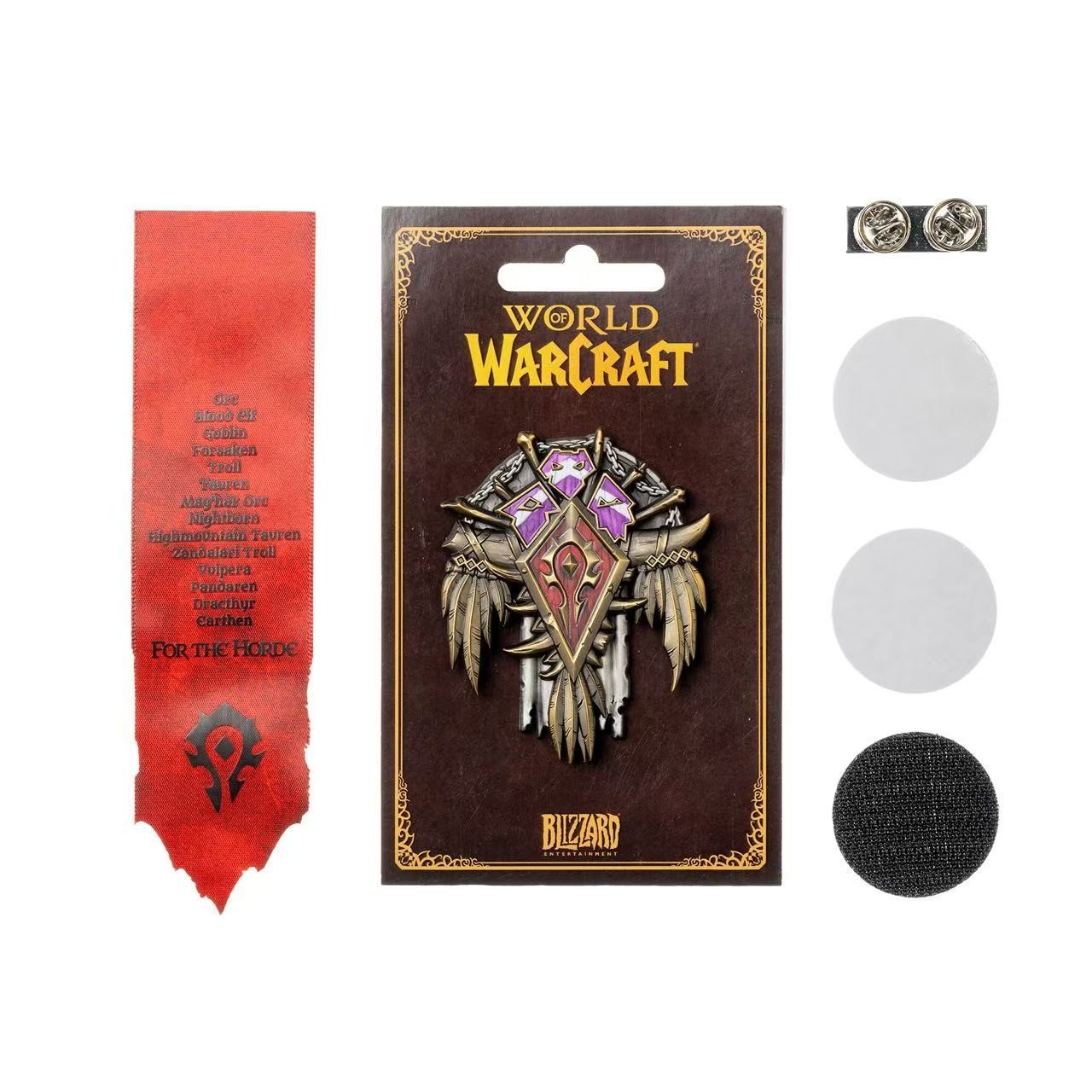 BlizzCon World of Warcraft “Infinite Party” Horde & Alliance Pins with Lanyard