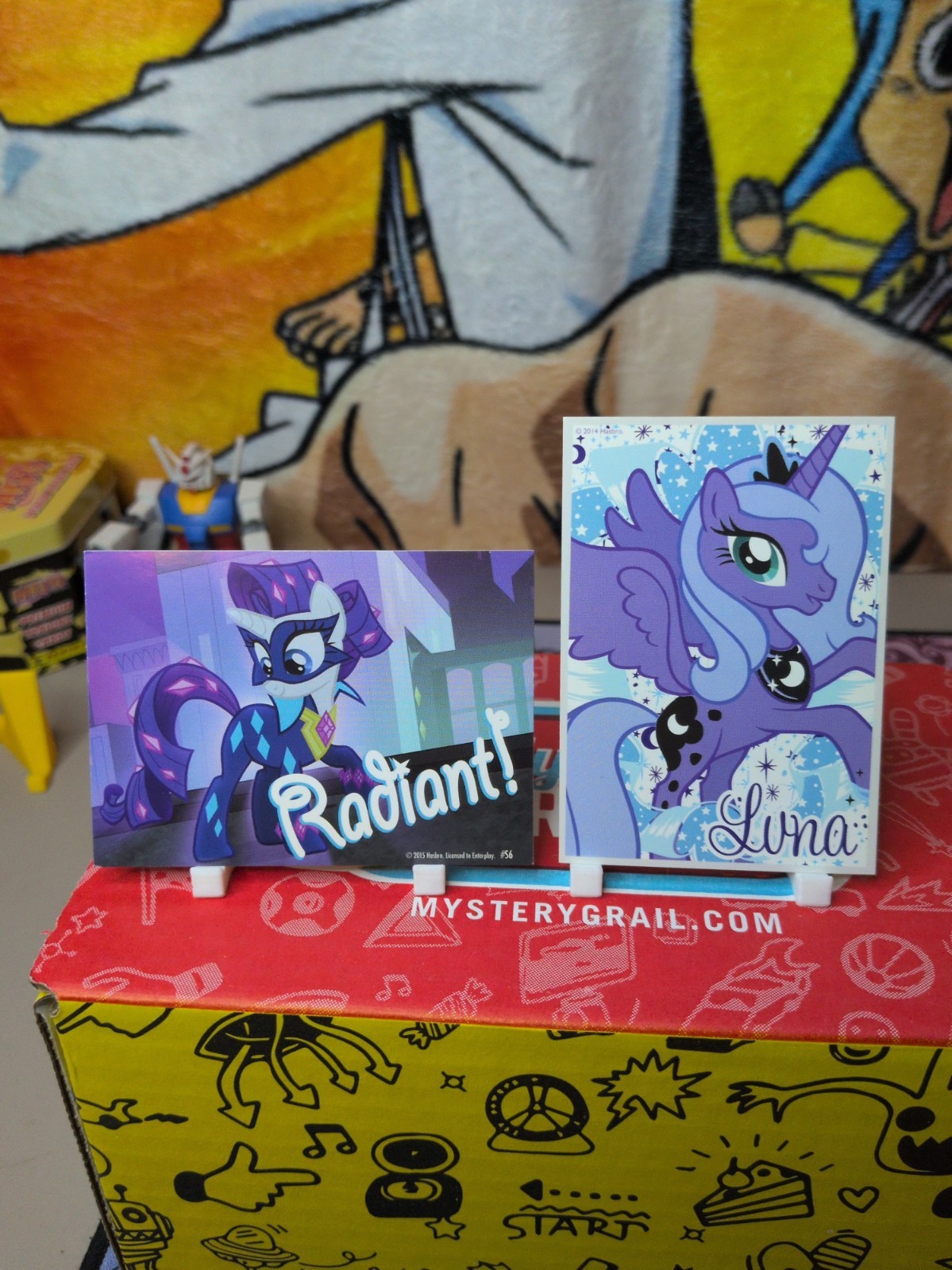 MLP Enterplay Card Lot Princess Luna Series 1 #9 & Radiant Sticker Series 3 #S6