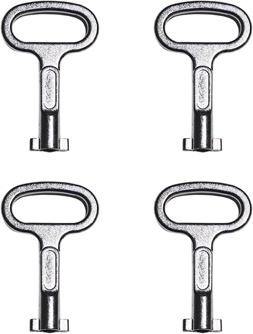 Electrical Cabinet Key 5Mm Hole 4 Pack Universal Utility Keys, Aluminum Alloy