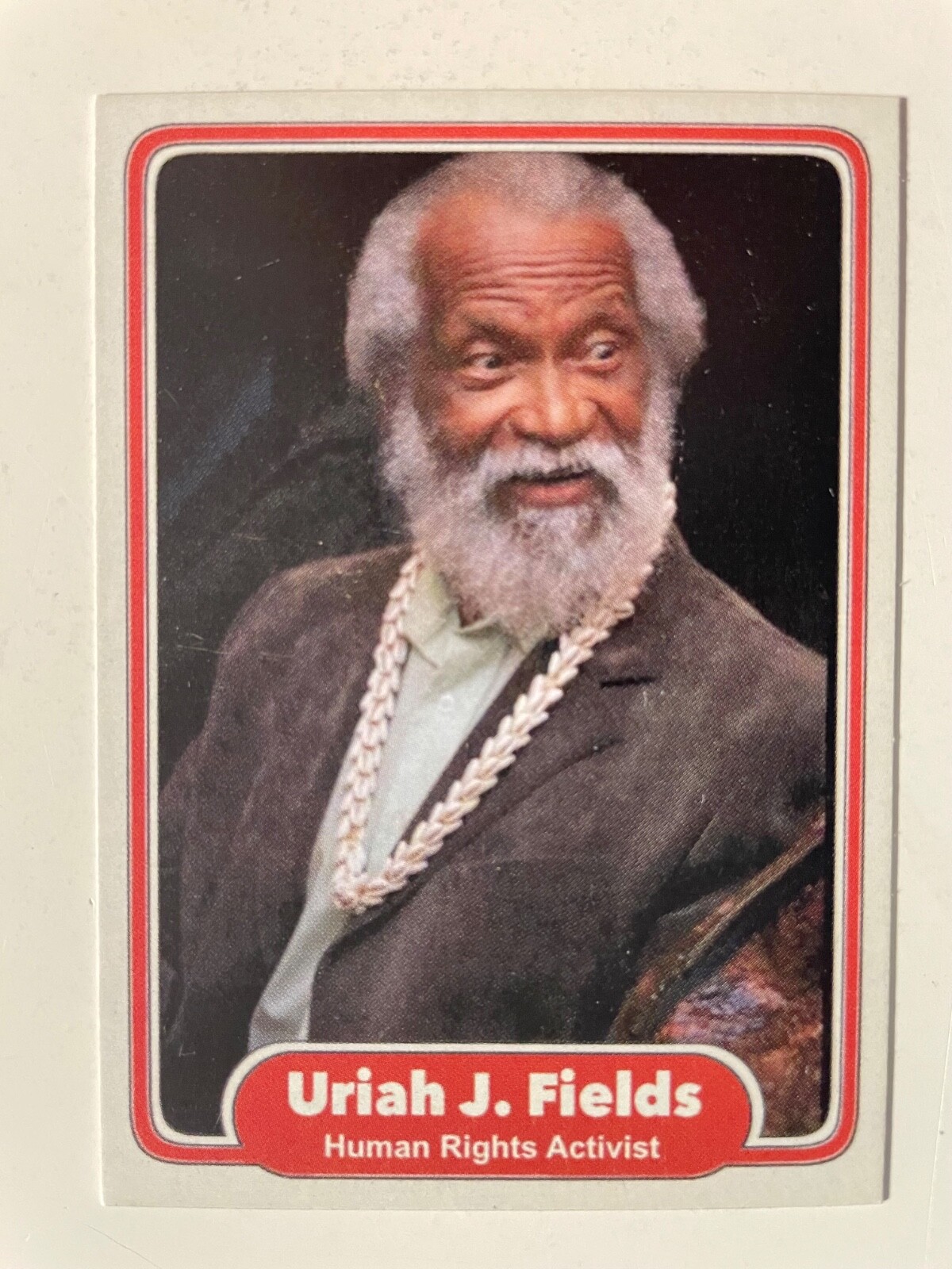 URIAH J. FIELDS autograph HUMAN RIGHTS ACTIVIST Watts MLK custom card signed 1/1