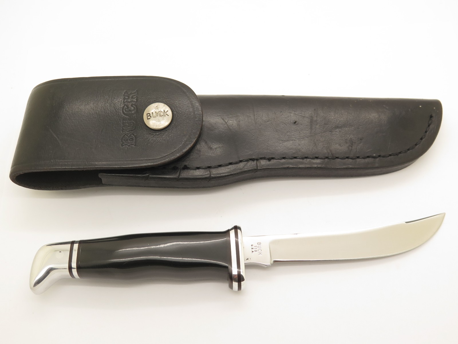 Vintage 1972-86 Buck USA 118 Personal 3 Liner Fixed Blade Hunting Knife