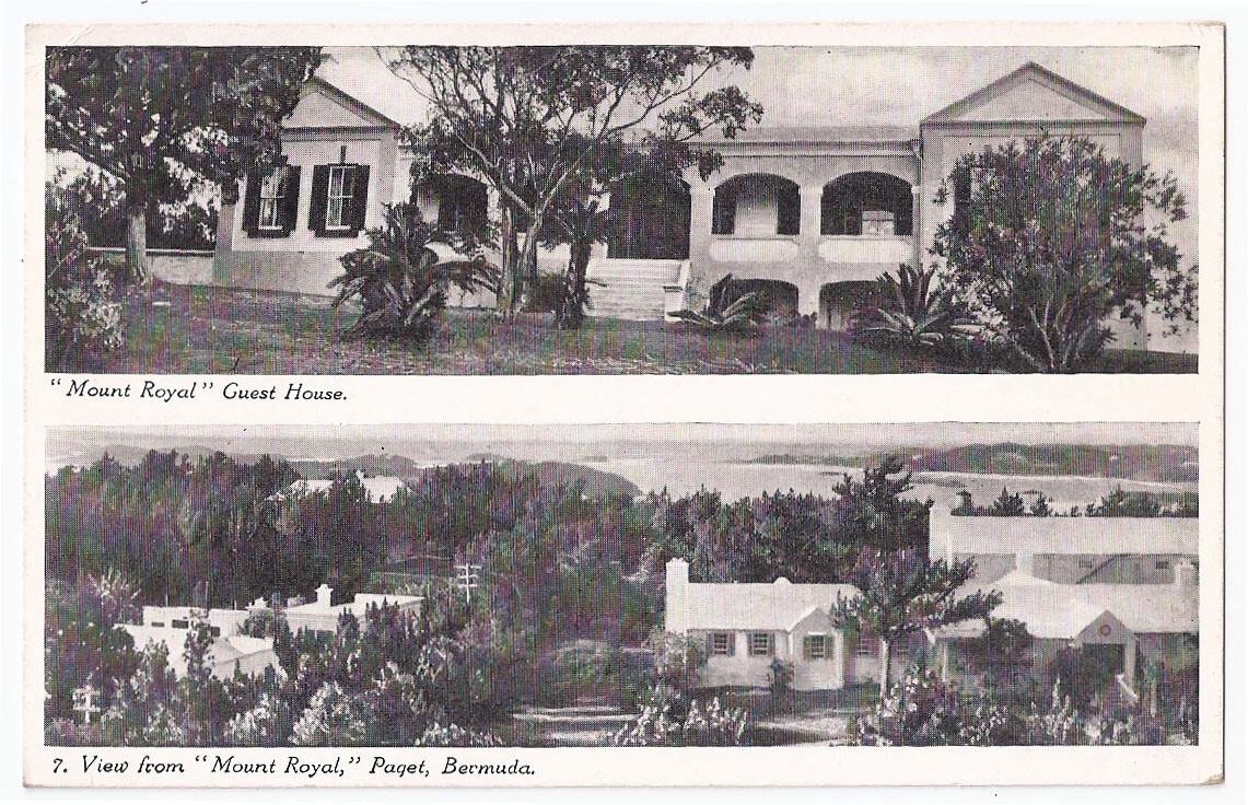 Bermuda Two Views Mount Royal Guest House & Paqet Bermuda Vintage Postcard #1023