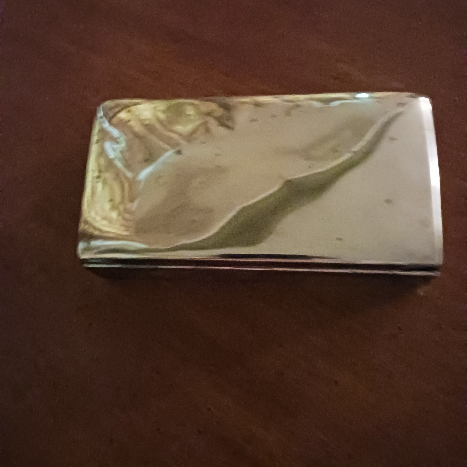 Vintage E.P.C.A. Poole Co. Silver Plate Cigarette/ Jewelry Box With Wood Lining.
