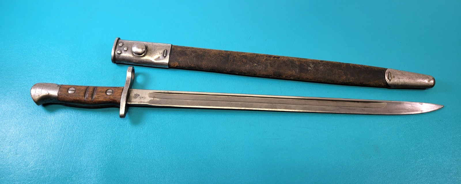WWI US Model 1913 1917 English Enfield Remington Bayonet + Scabbard TR1328