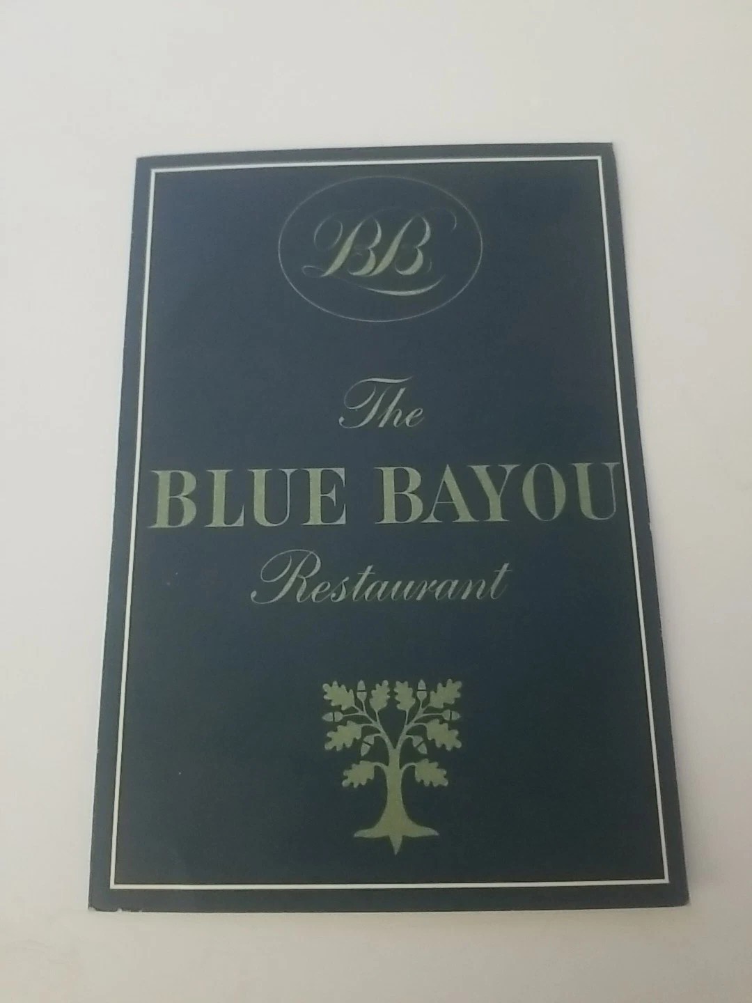 The Blue Bayou Restaurant New Orleans Disneyland 'Souvenir ' Menu 6.5