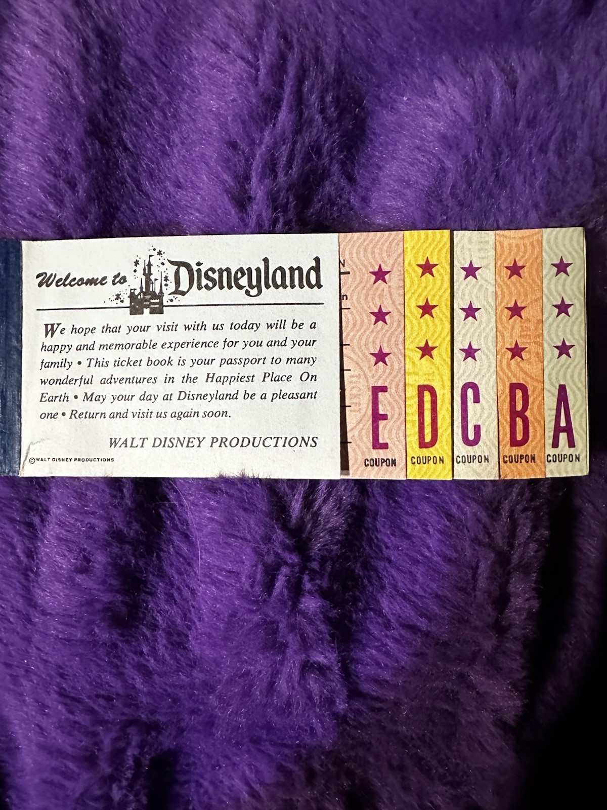 Disney Park Antique E ride tickets A, B, C, D and E. Complete and Perfect Cond Disney Park Antique E ride tickets A, B, C, D and E. Complete and Perfect Cond